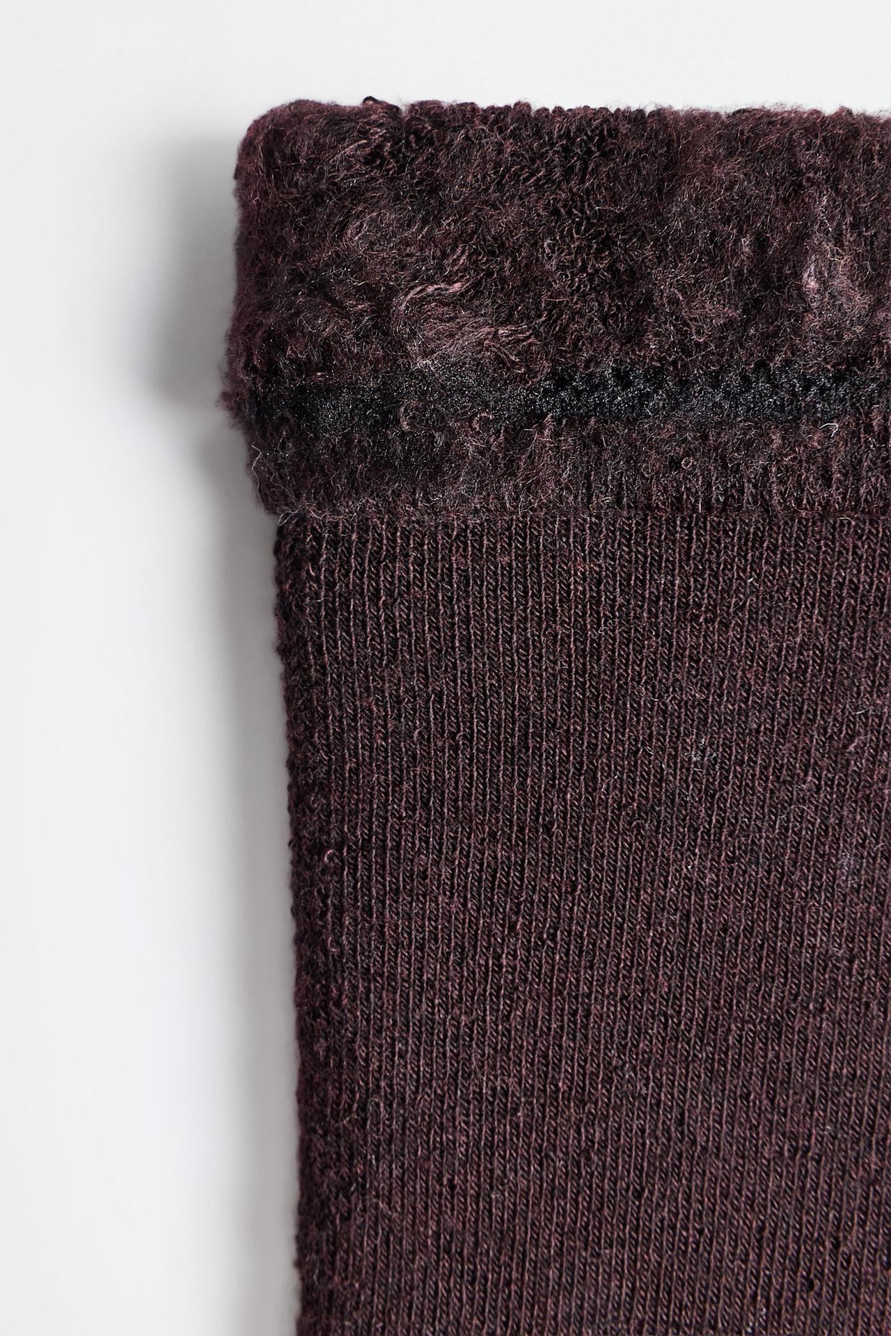 Terrycloth long socks (2-pack) — BROWN
