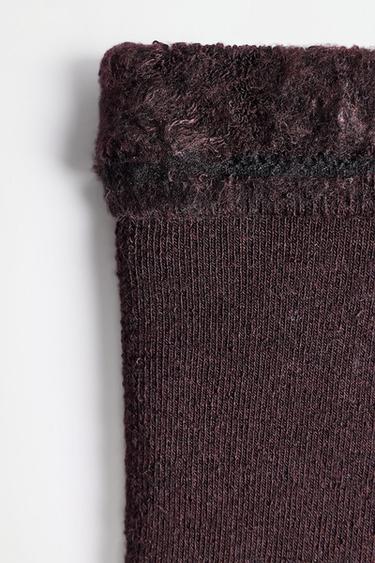 Terrycloth long socks (2-pack) — BROWN 7
