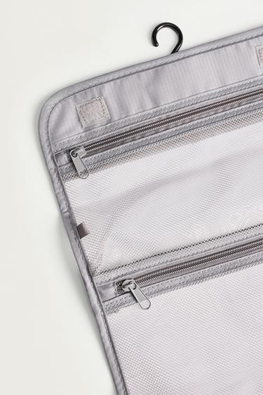 Foldable travel toiletry bag — PEARL GREY 3
