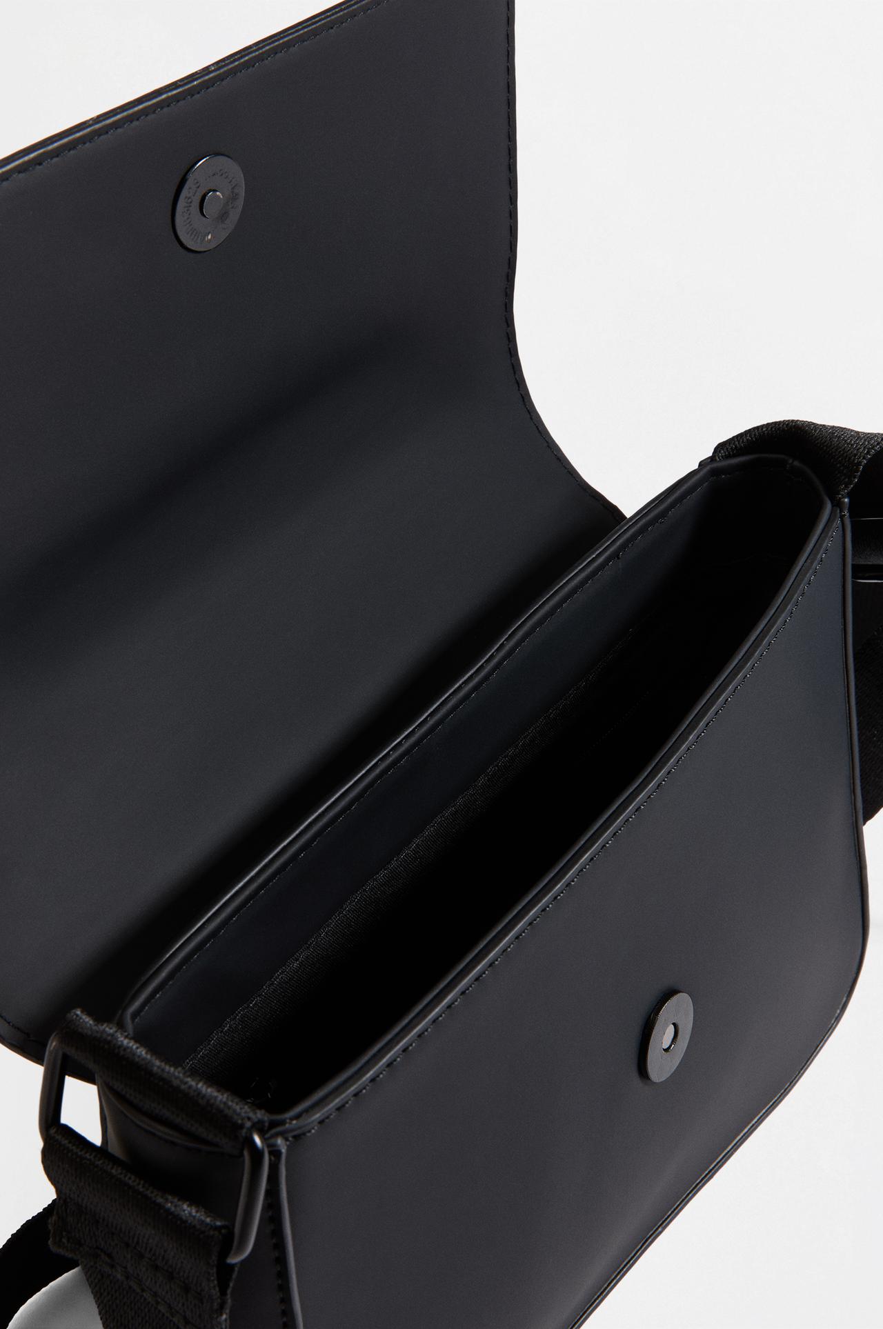 Flap crossbody bag — BLACK