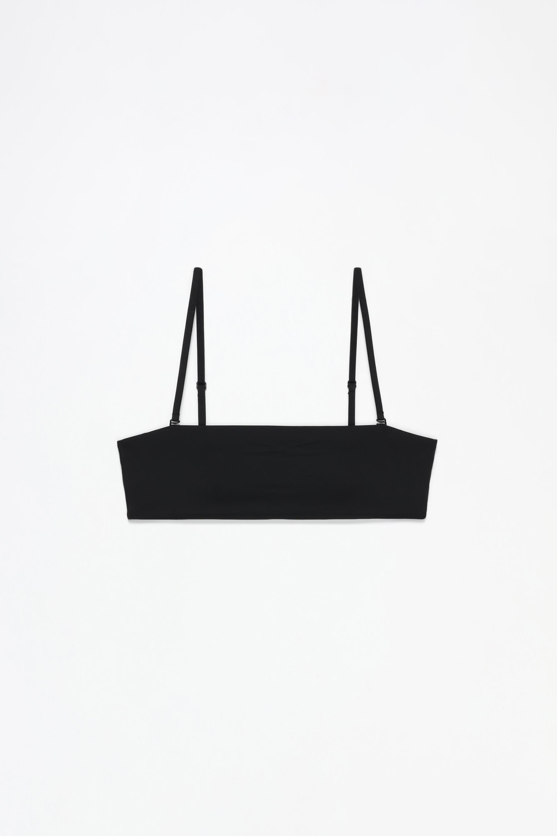 Microfibre multi-way bandeau bra — BLACK