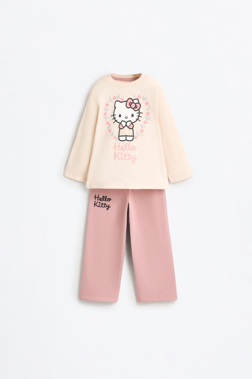 Set felpa e leggings stampati da bambina Converse - Moda