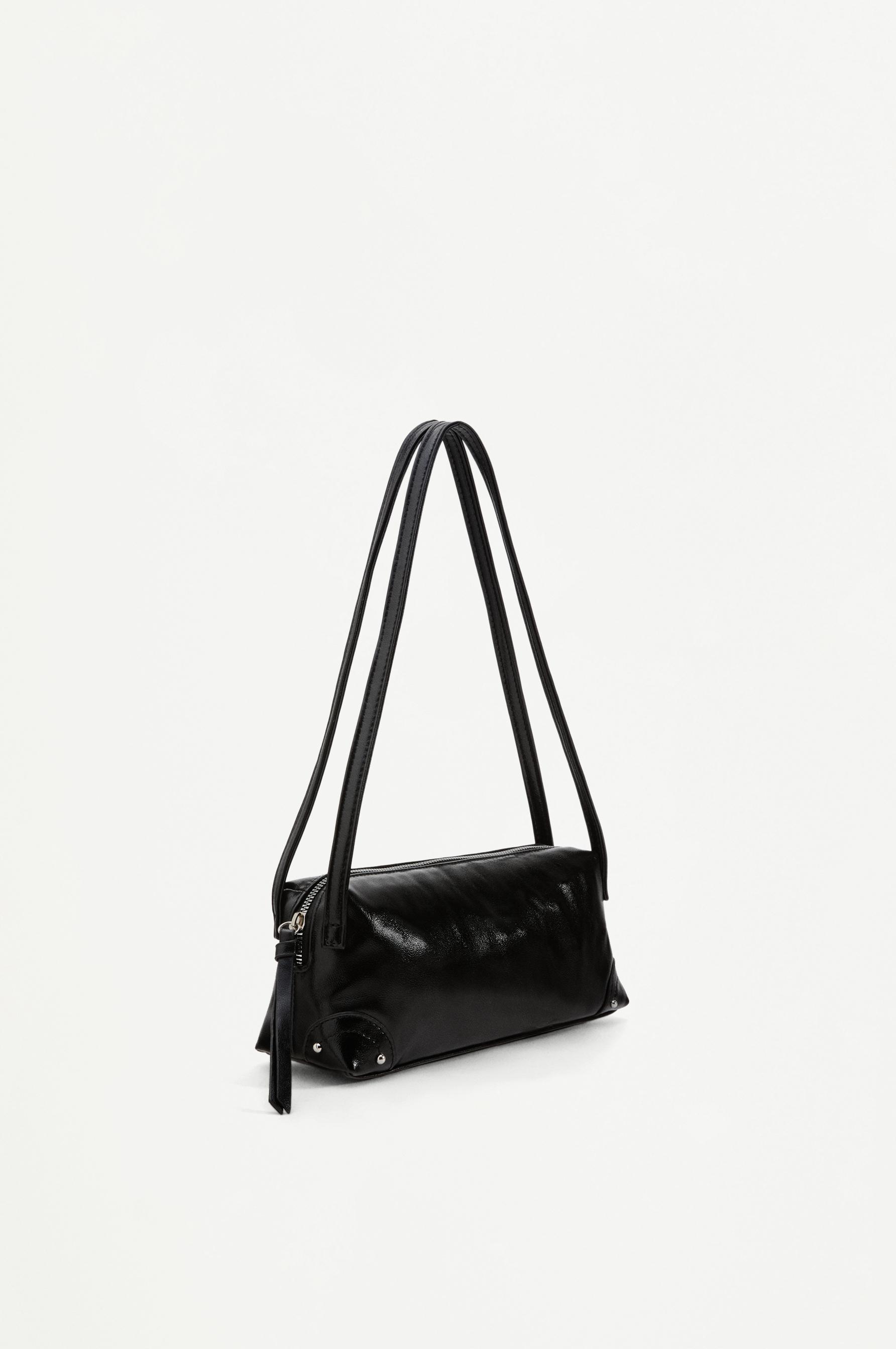 Double handle shoulder bag — BLACK