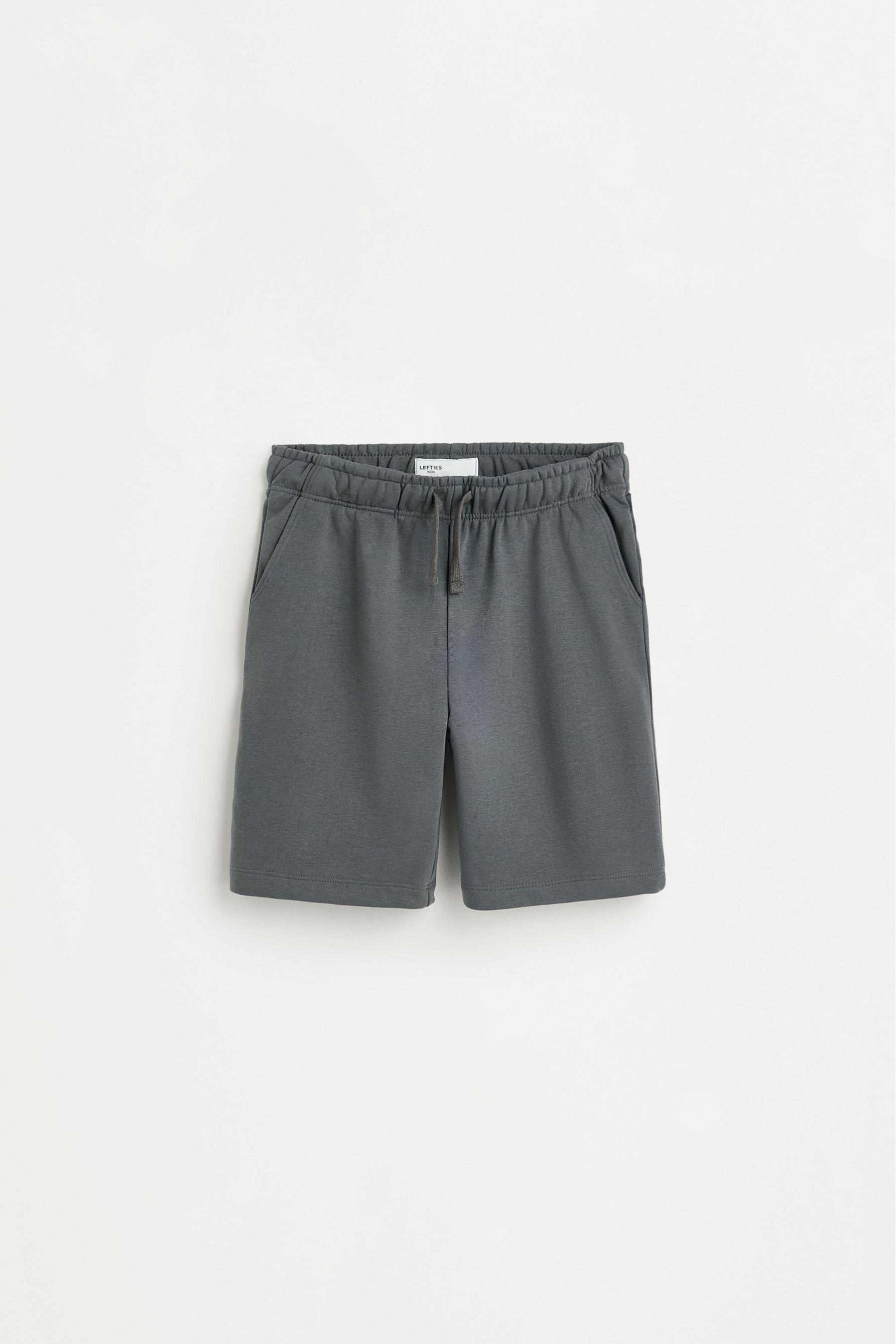 Jogger plush Bermuda shorts — DARK ANTHRACITE GREY