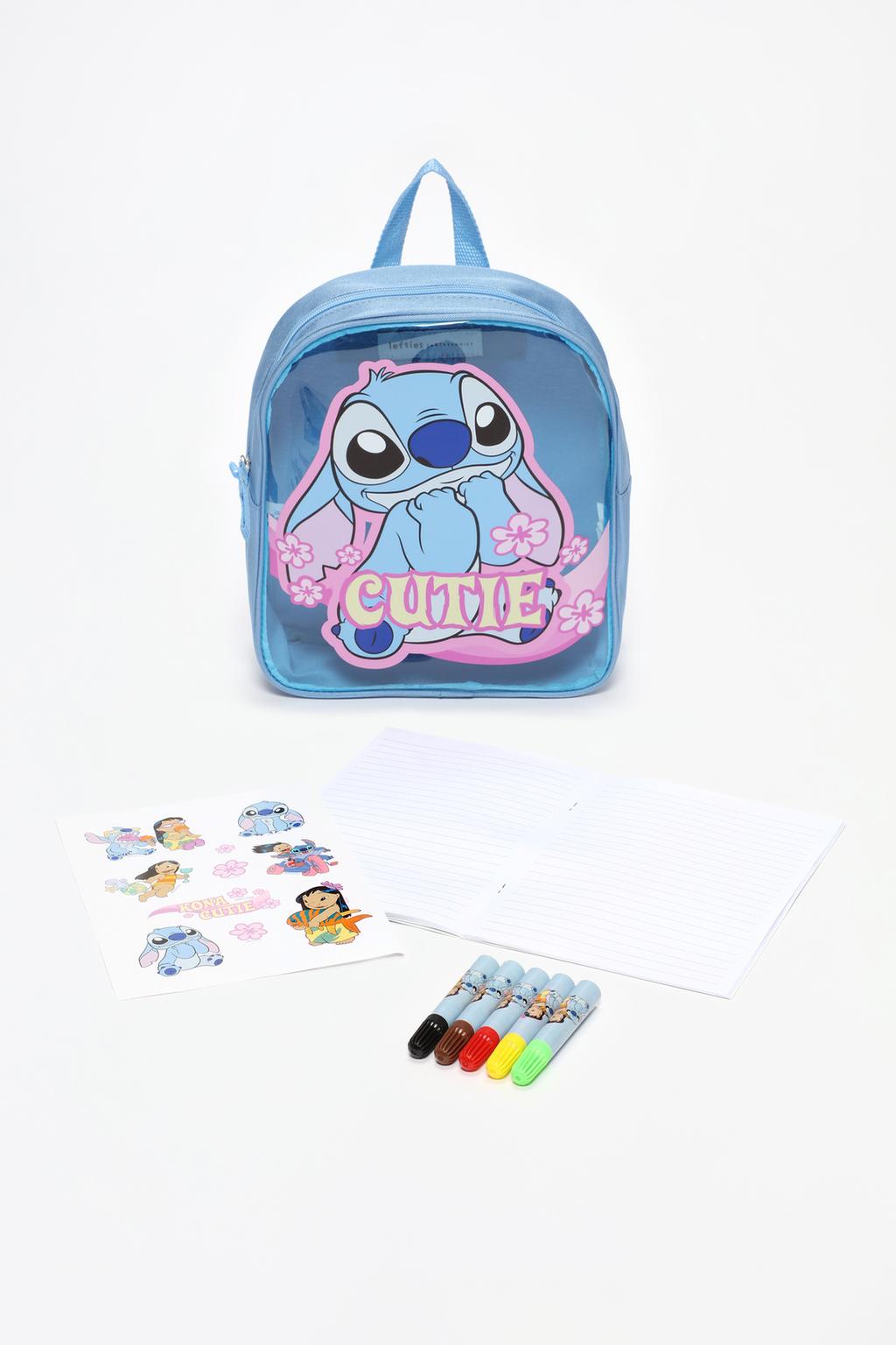 Lilo & Stitch ©Disney backpack, markers, notebook and stickers set