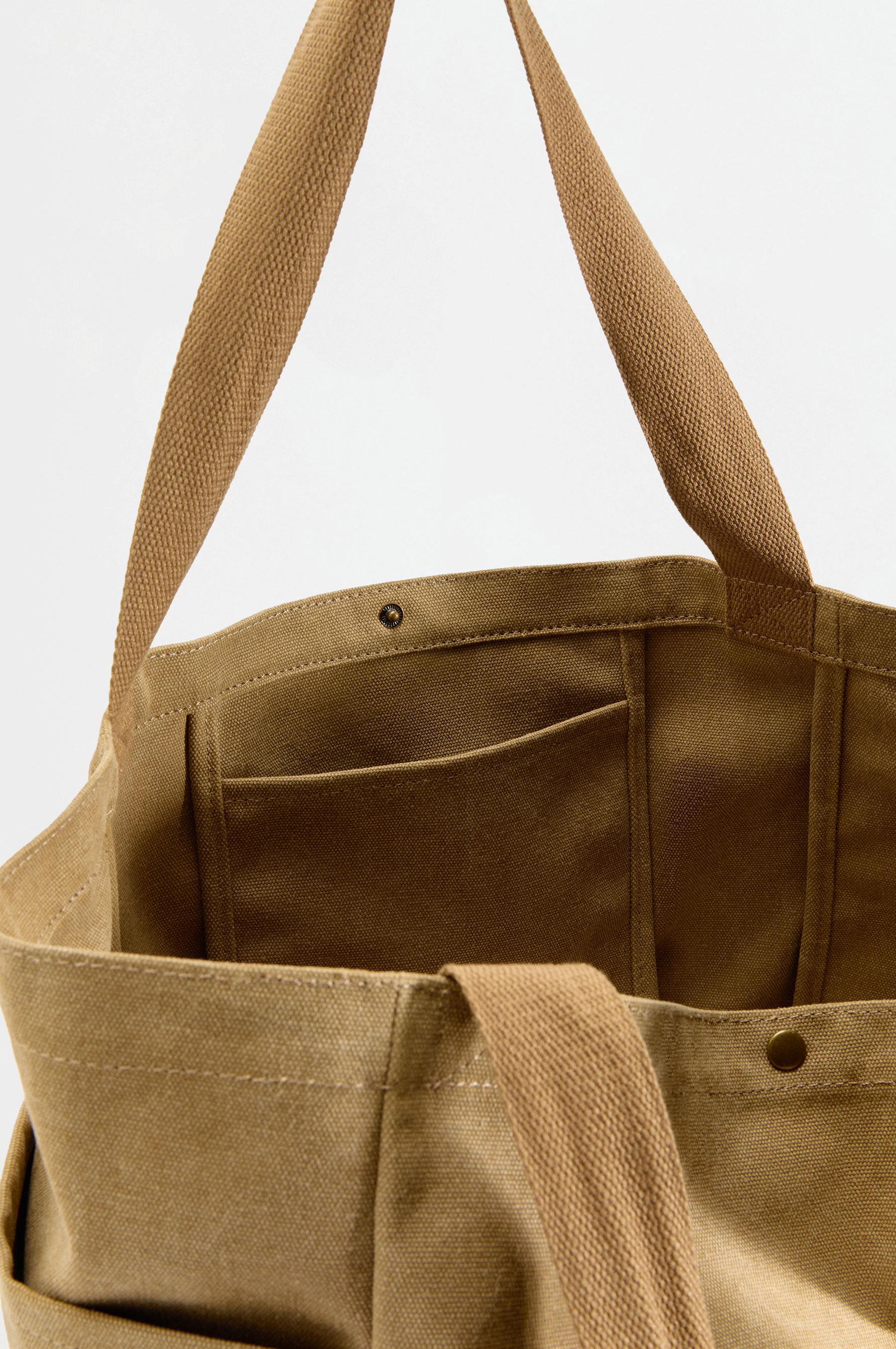 Canvas shopper bag — BEIGE