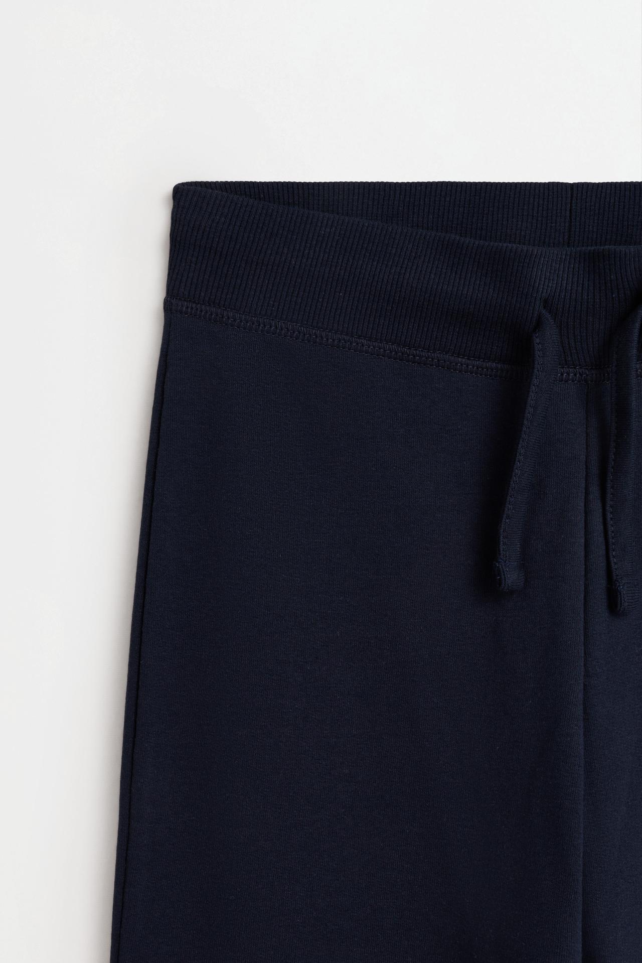 Star print fleece bell bottom leggings — NAVY