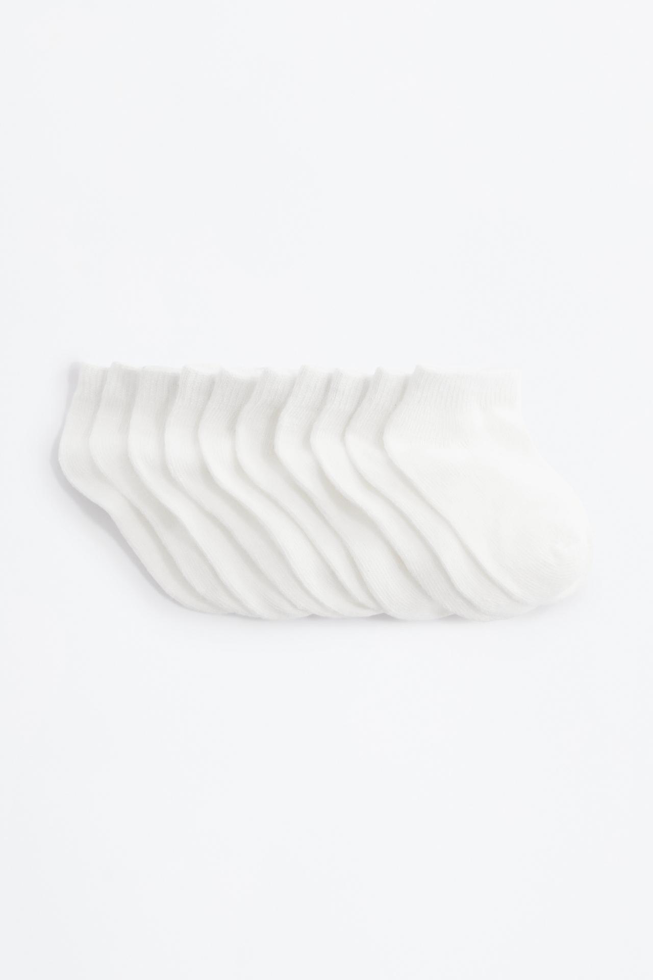 Ankle socks (Pack 10) — WHITE