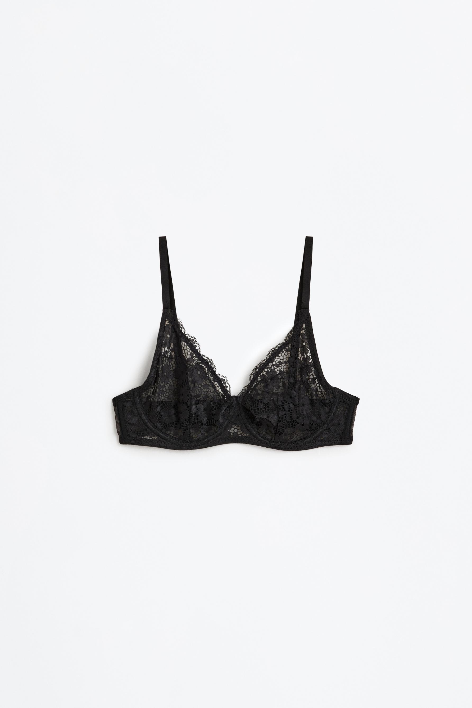 Lace bra — BLACK
