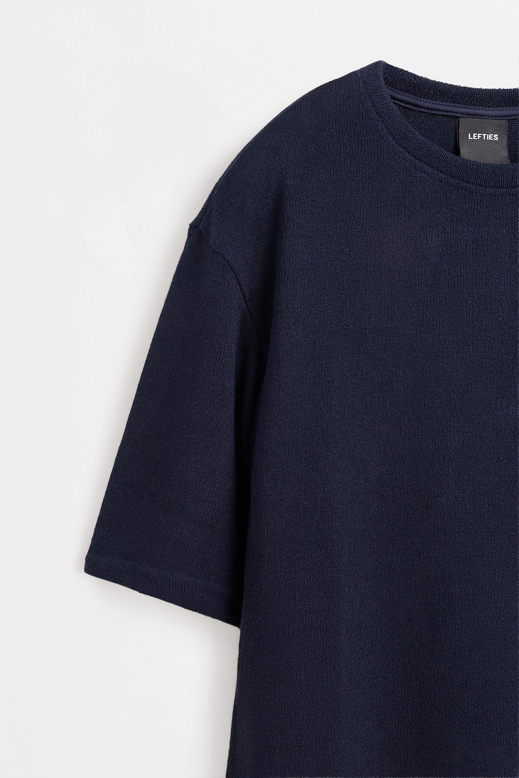 Oversize rustic T-shirt — NAVY