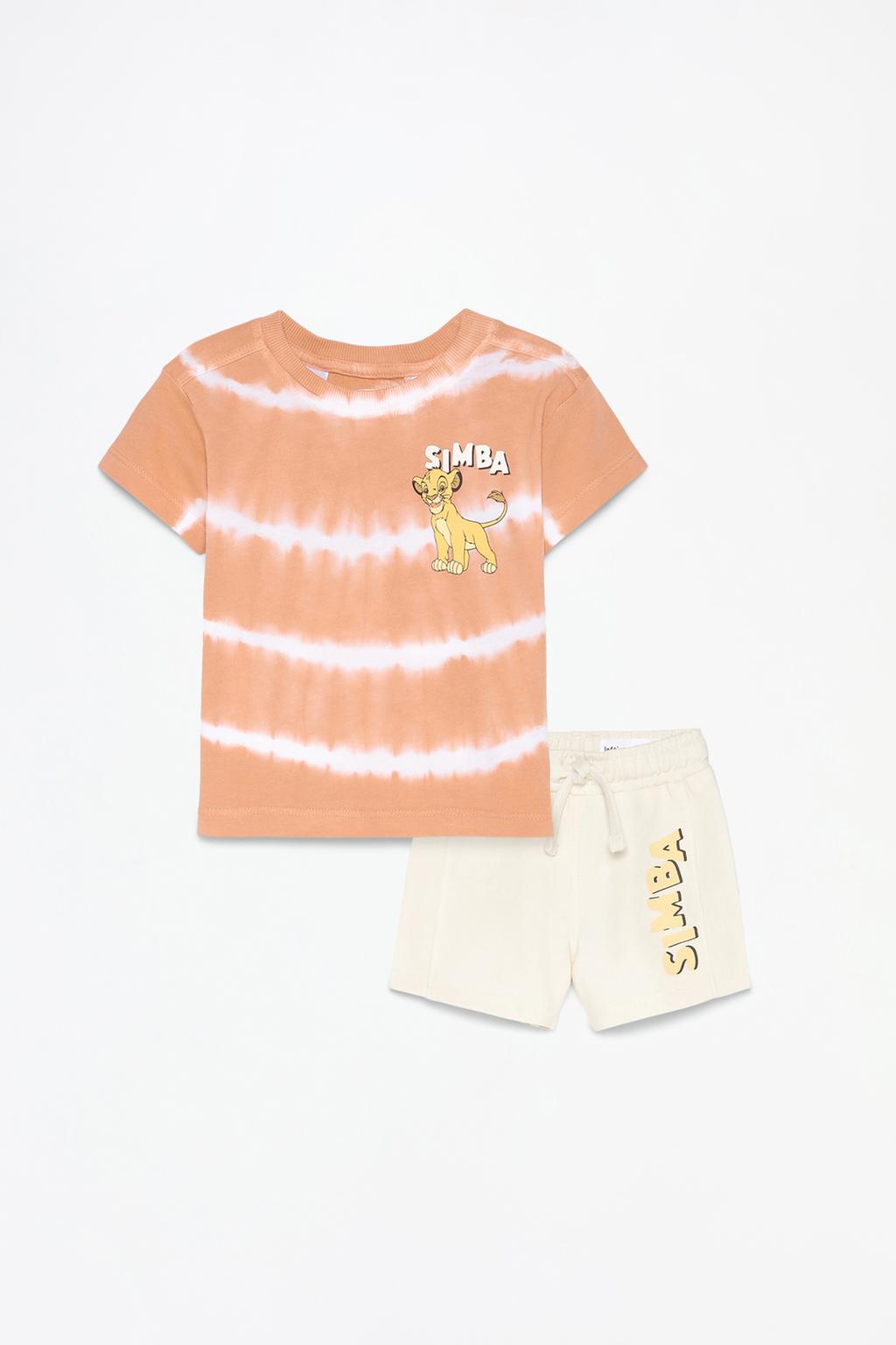 The Lion King ©Disney tie-dye T-shirt and Bermuda shorts co-ord