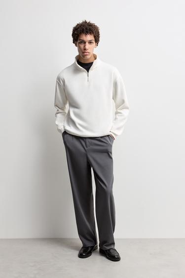High-neck zip-up sweatshirt — OFF WHITE 2