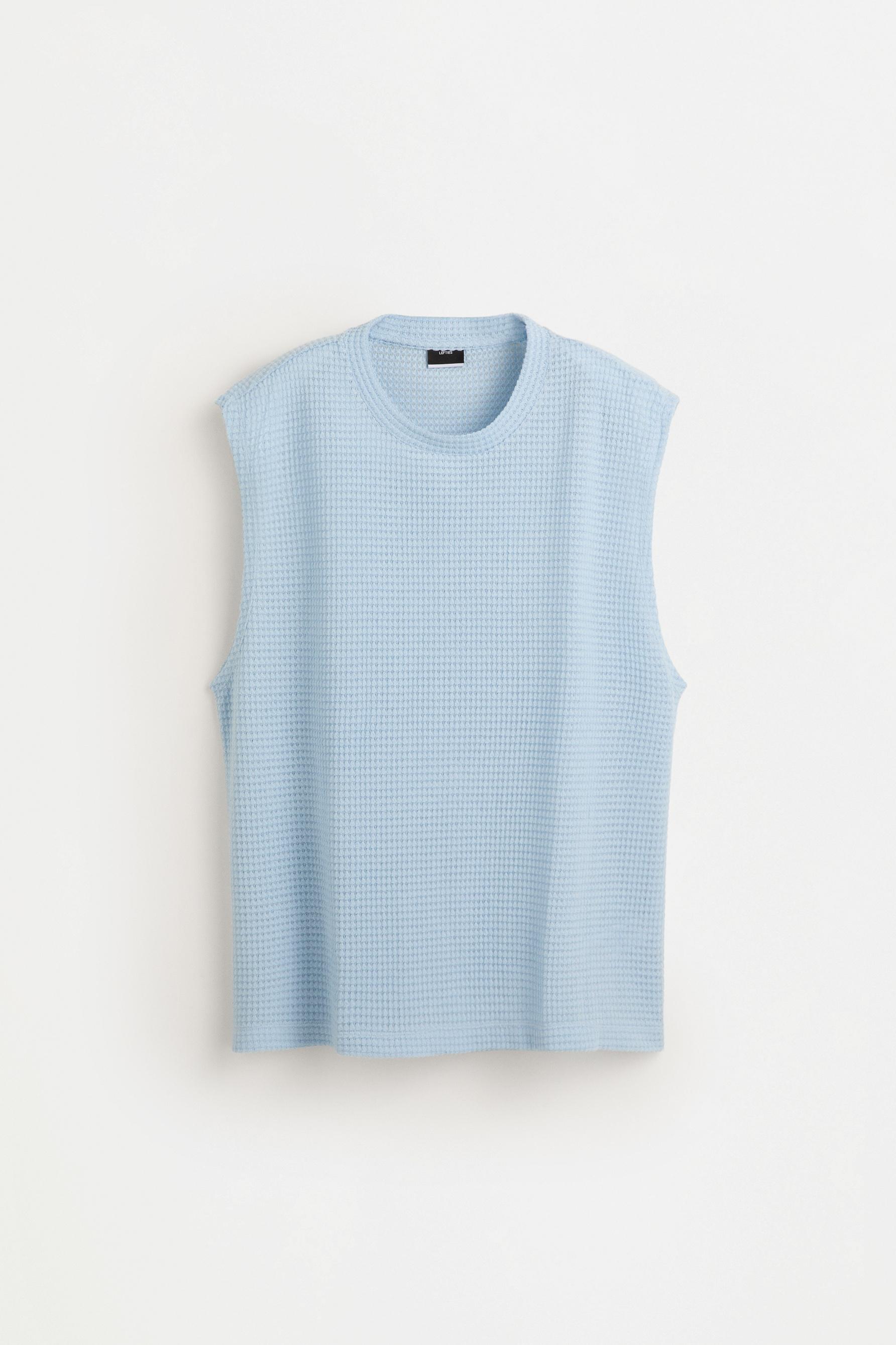 Bias Cut Tank Top — PALE BLUE