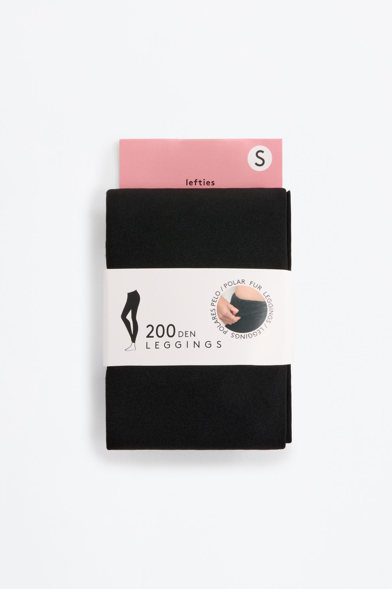 200 denier thermal leggings — BLACK