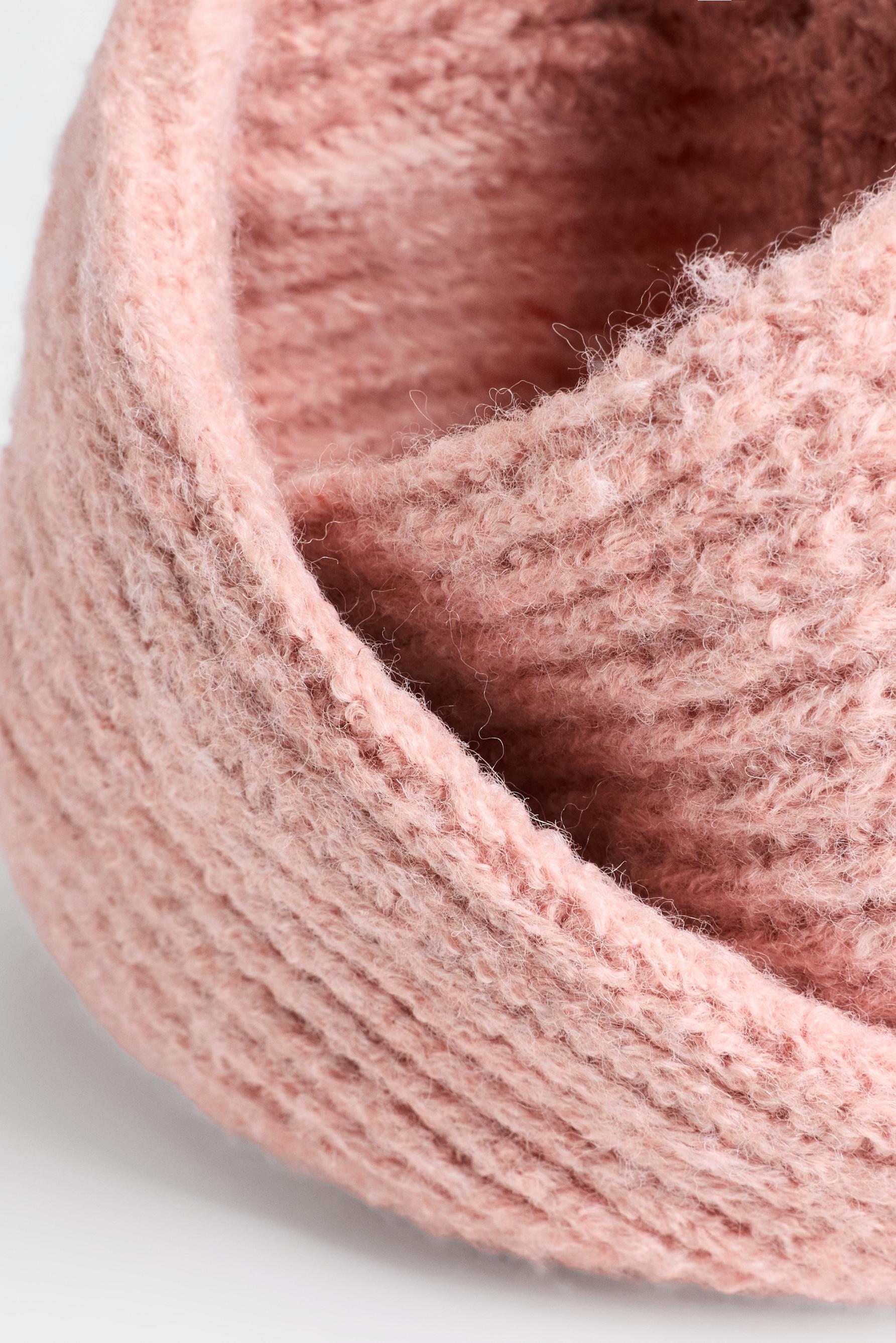 Ribbed knit snood — PINK