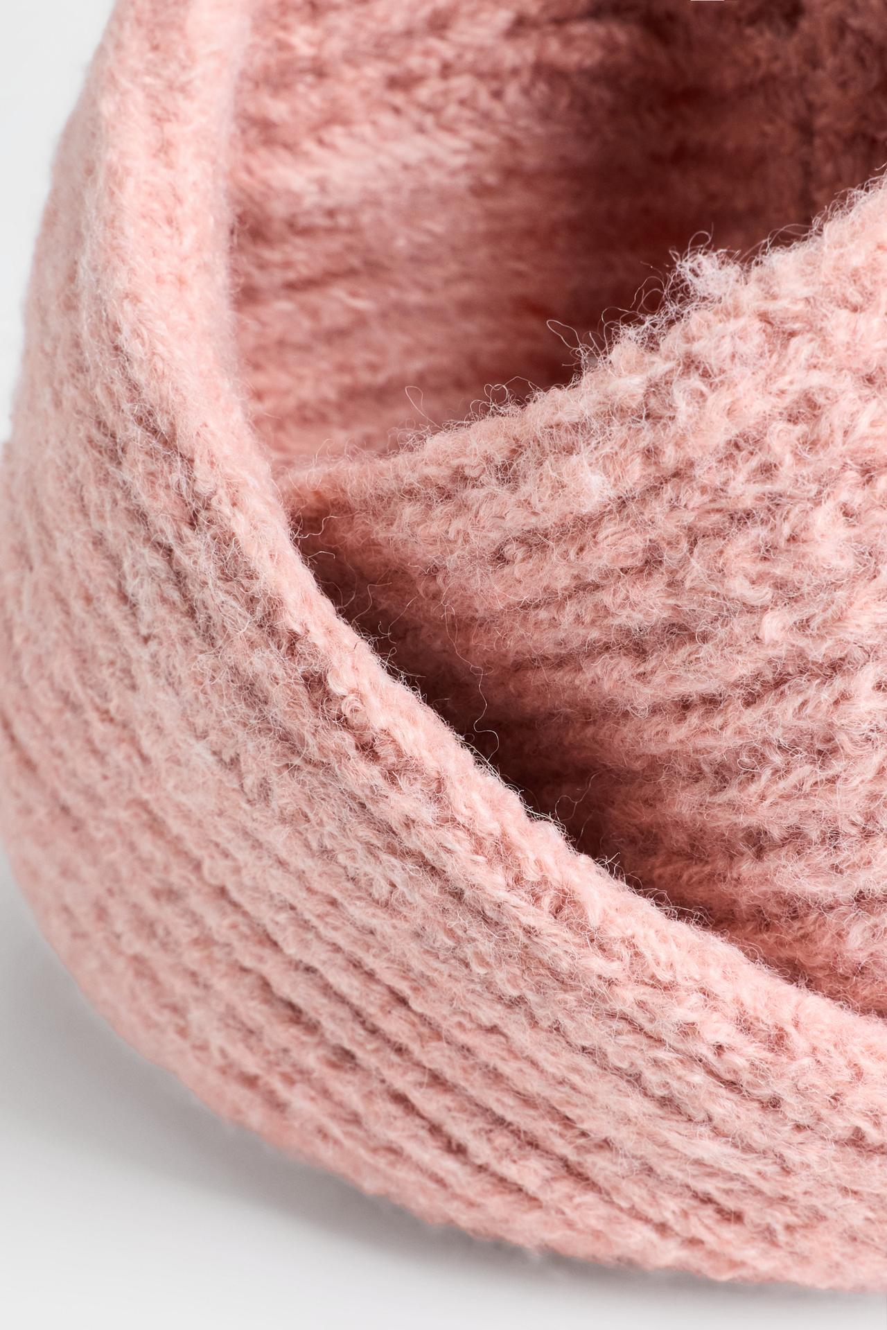 Ribbed knit snood — PINK