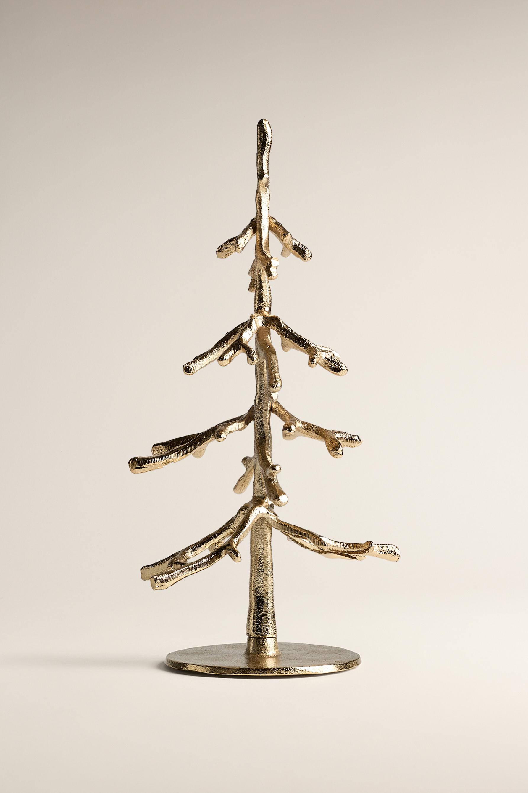 Figura decorativa árbol dorado
