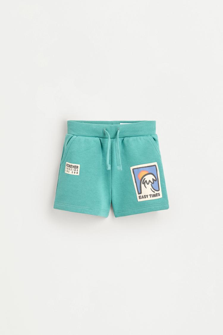 Printed Bermuda shorts — EMERALD