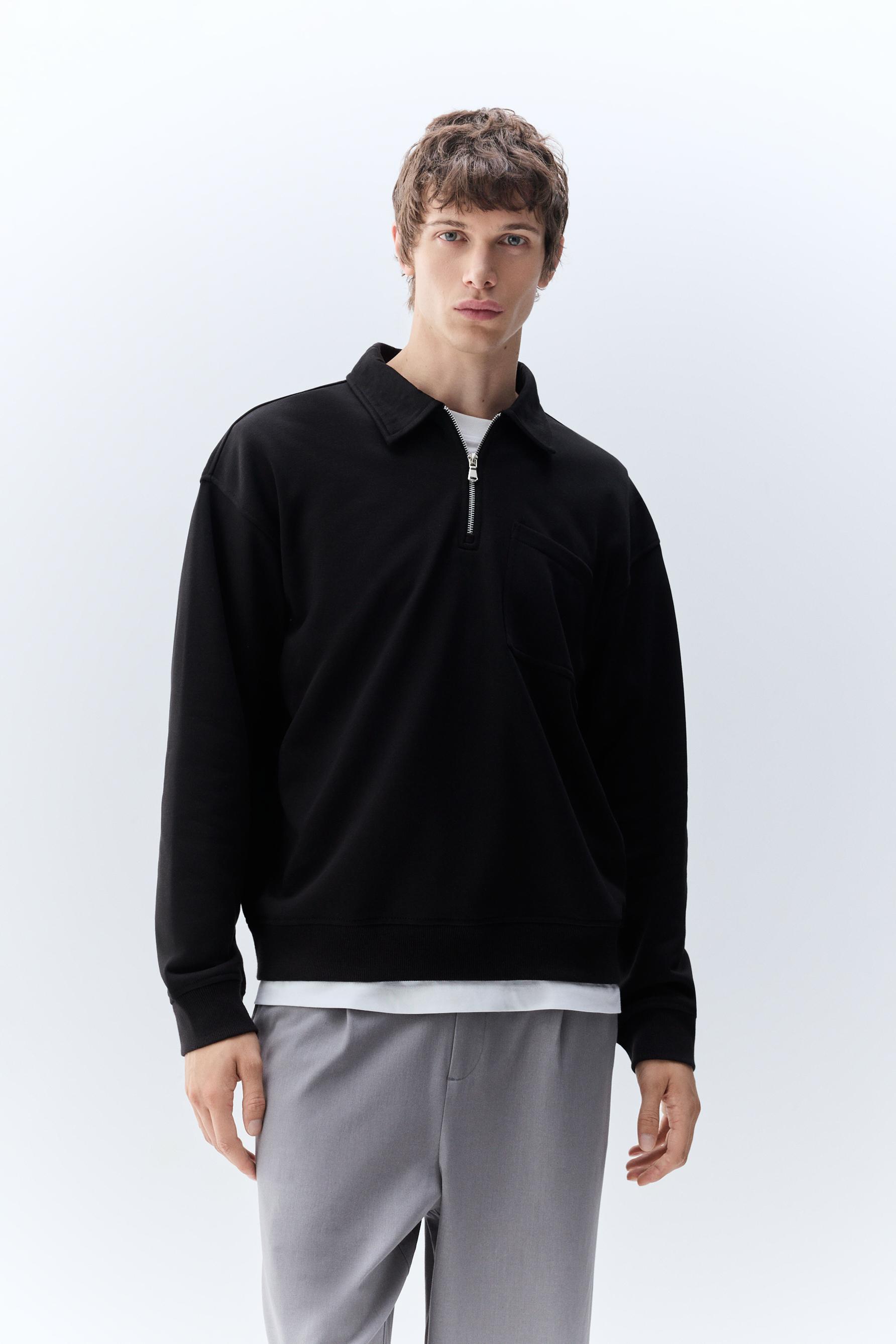 Sudadera cuello polo