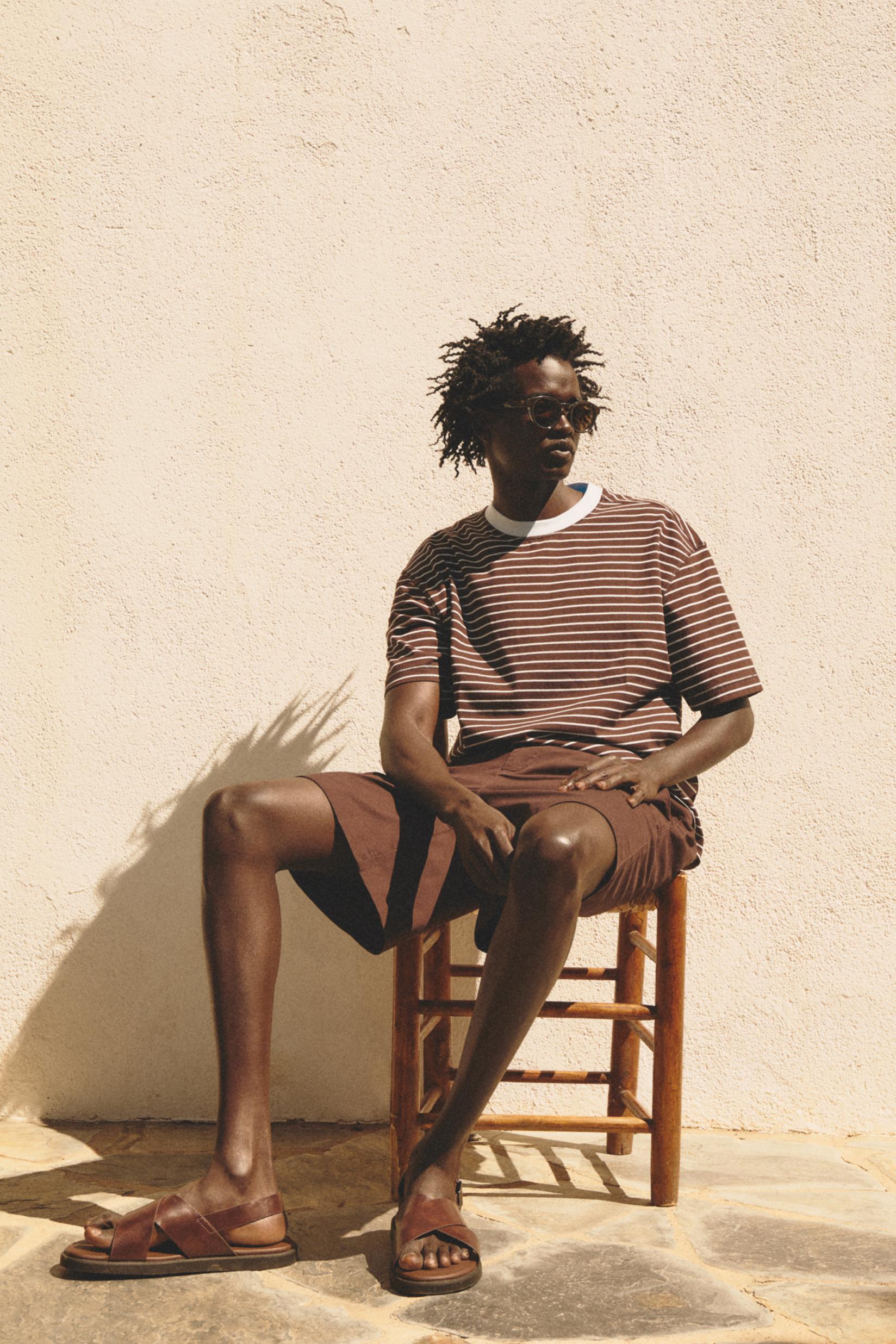 Semi-jogger Bermuda shorts — CHOCOLATE