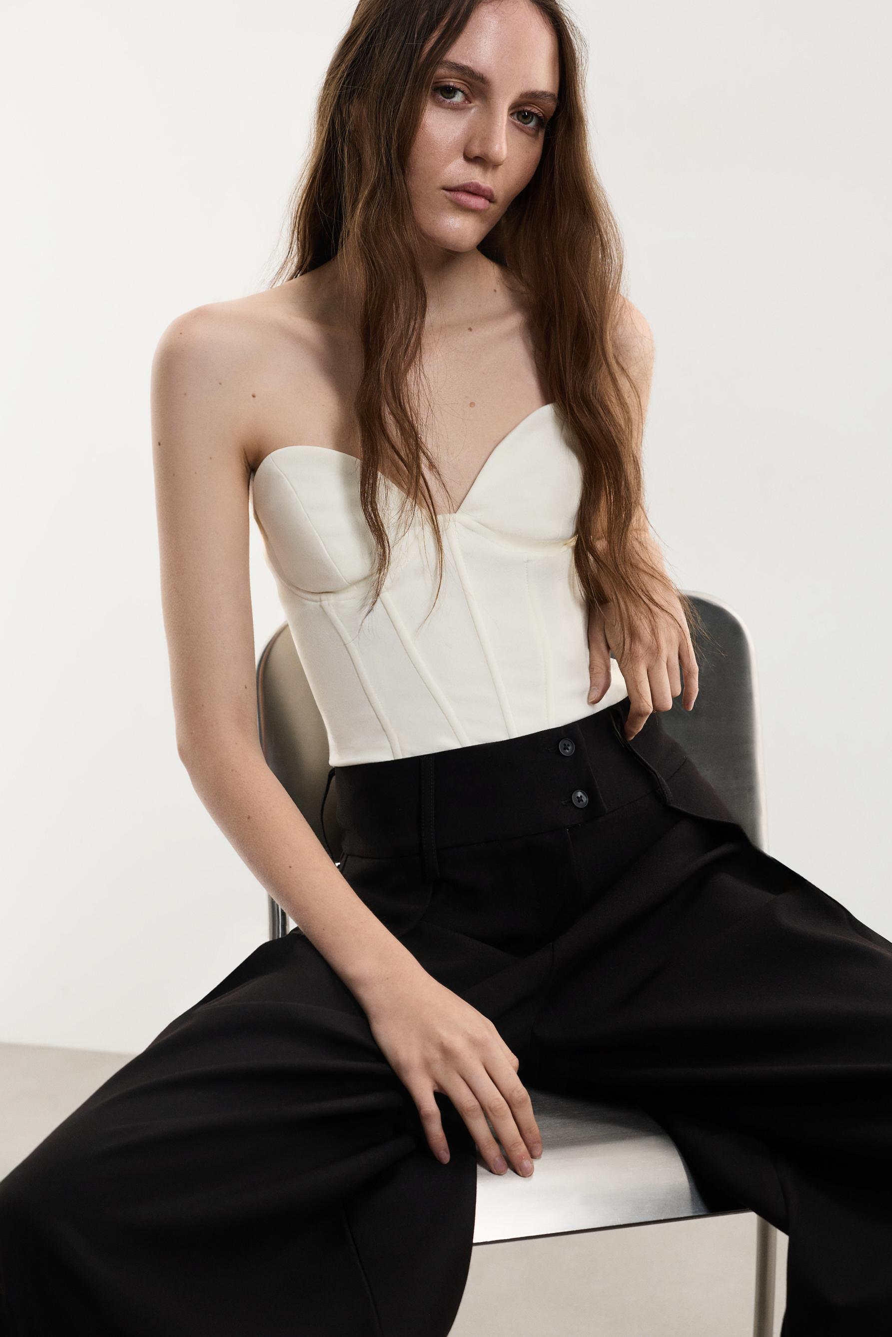 Bustier top — WHITE