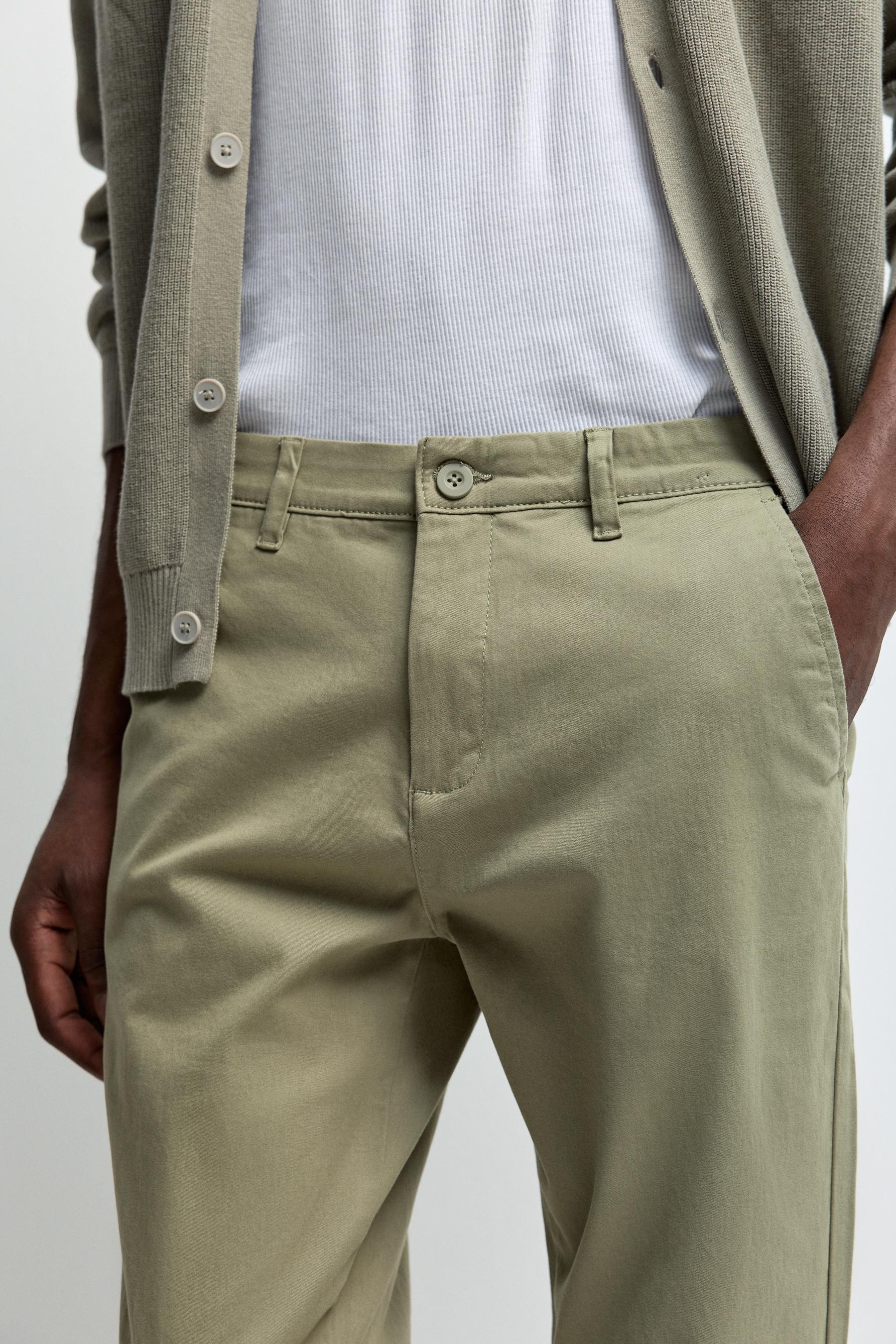 Skinny chino trousers — GREEN