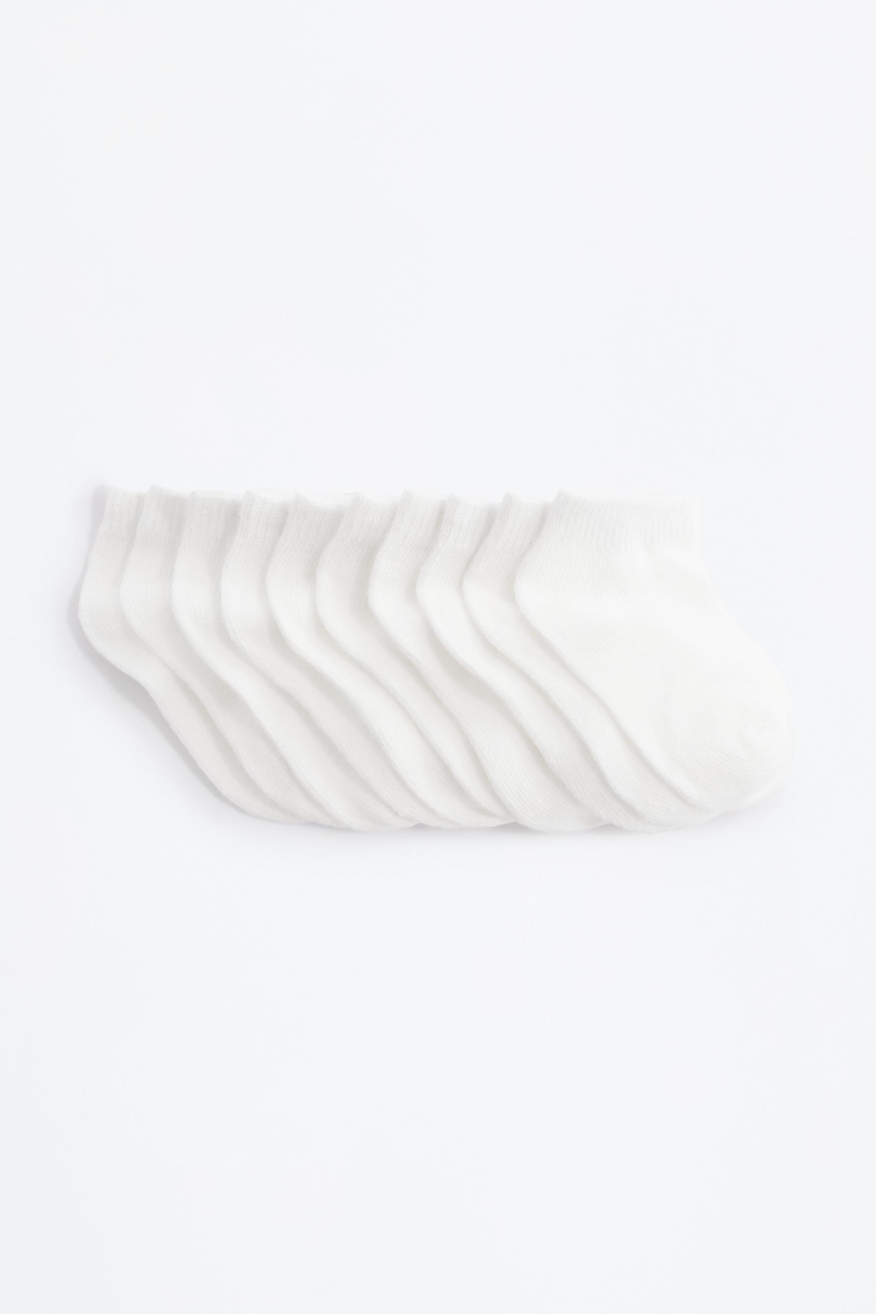 Ankle socks (Pack 10) — WHITE