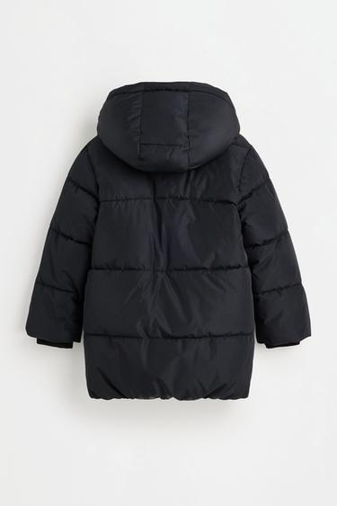 Hooded quilted coat — BLACK 3