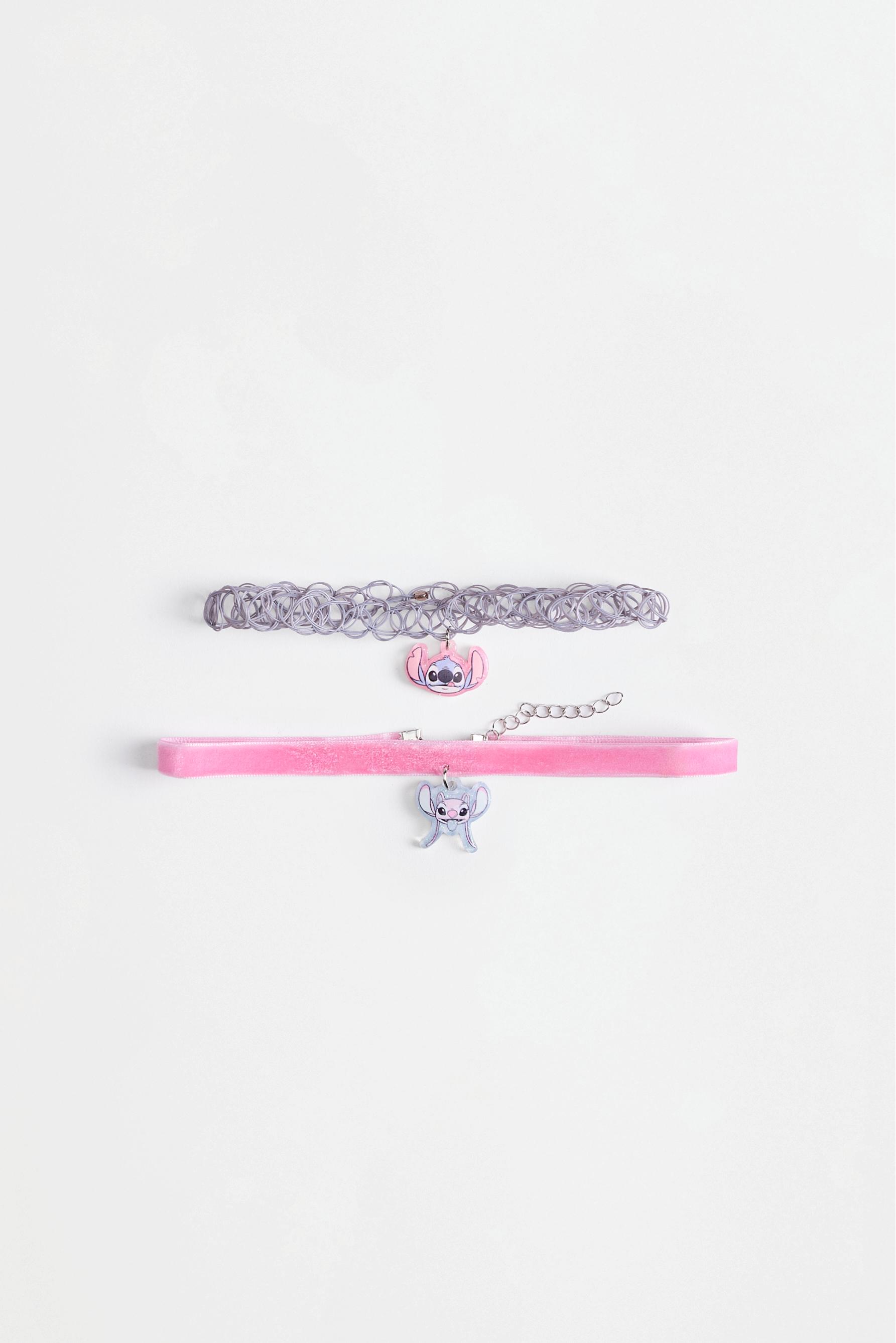 Lilo & Stitch ©Disney Stitch and Angel Chokers (2-Pack) — PASTEL PINK