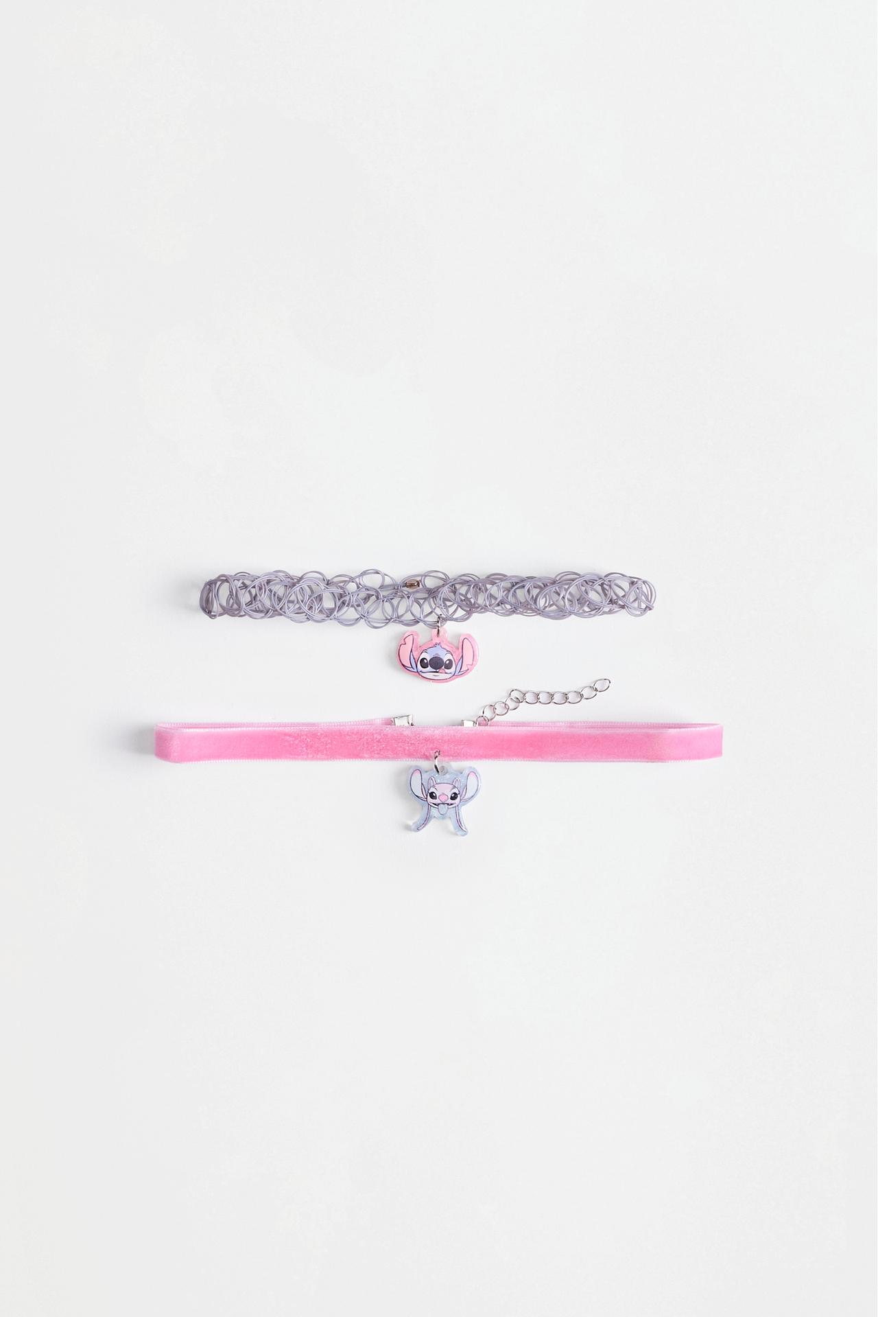 Lilo & Stitch ©Disney Stitch and Angel Chokers (2-Pack) — PASTEL PINK