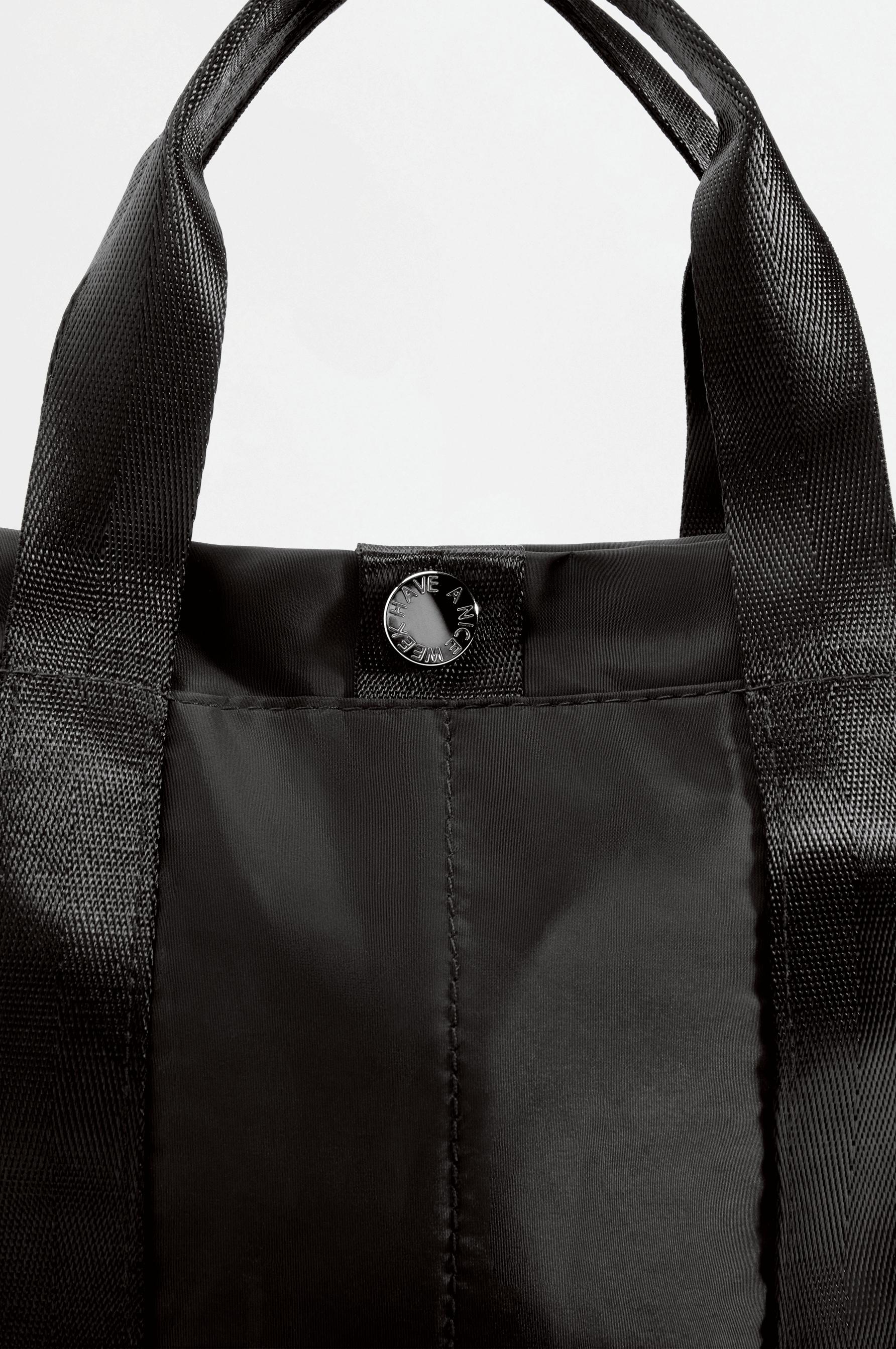 Mini nylon crossbody bag — BLACK