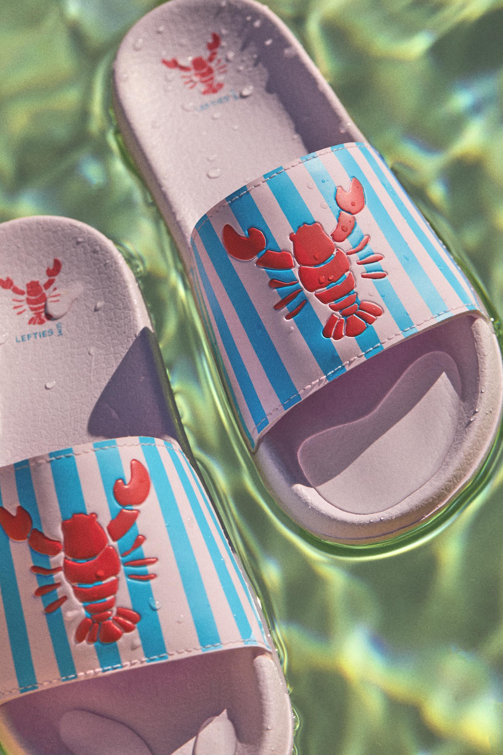 LOBSTER SLIDE SANDAL — Blue