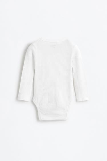 Pack of 2 ribbed crossover bodysuits — WHITE 3