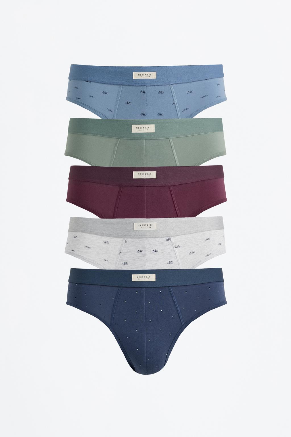 Pack of 5 contrast briefs
