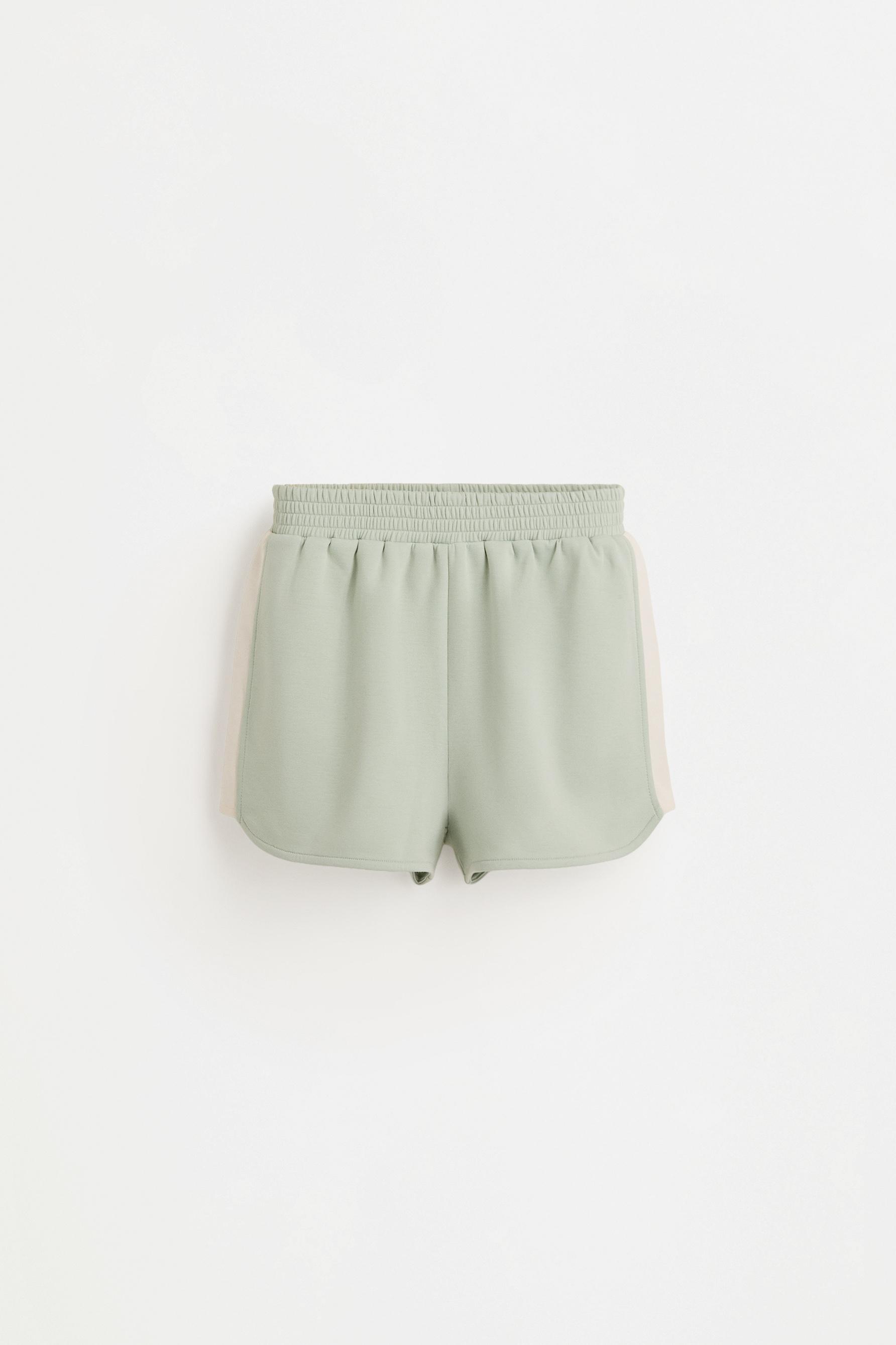 Flowy plush sports shorts — MINT GREEN