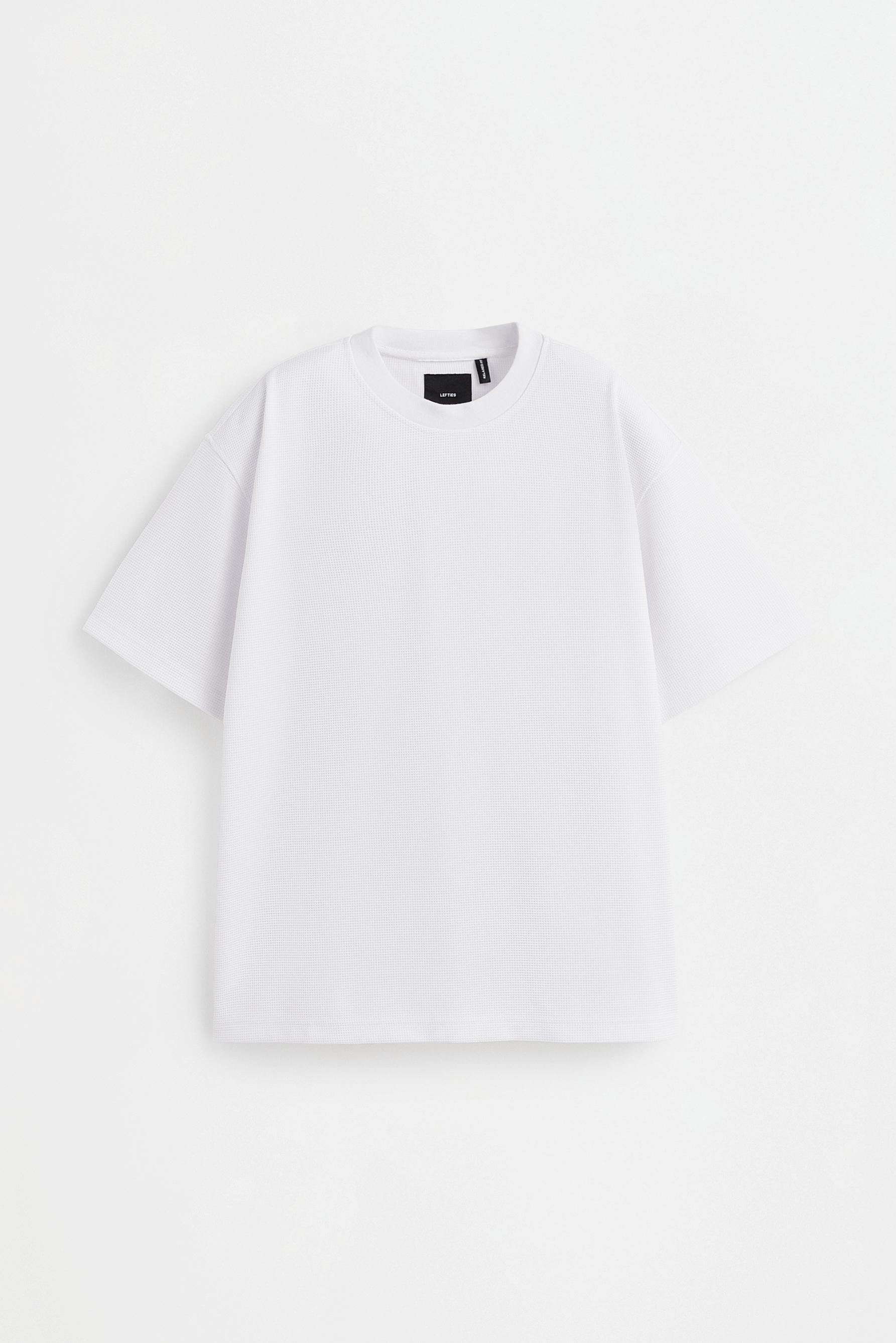 Textured sweatshirt T-shirt — WHITE