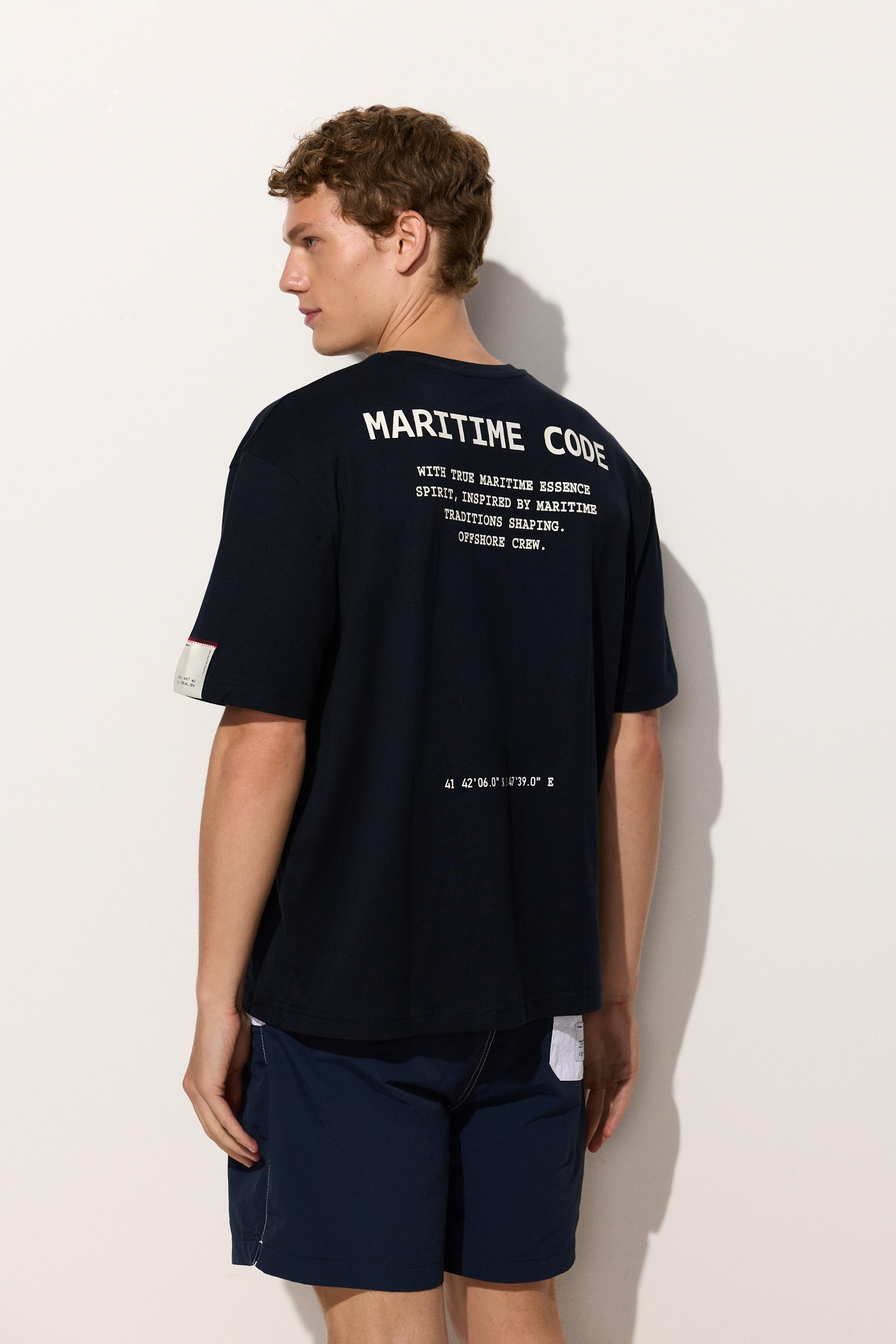 Printed T-shirt — DARK NAVY