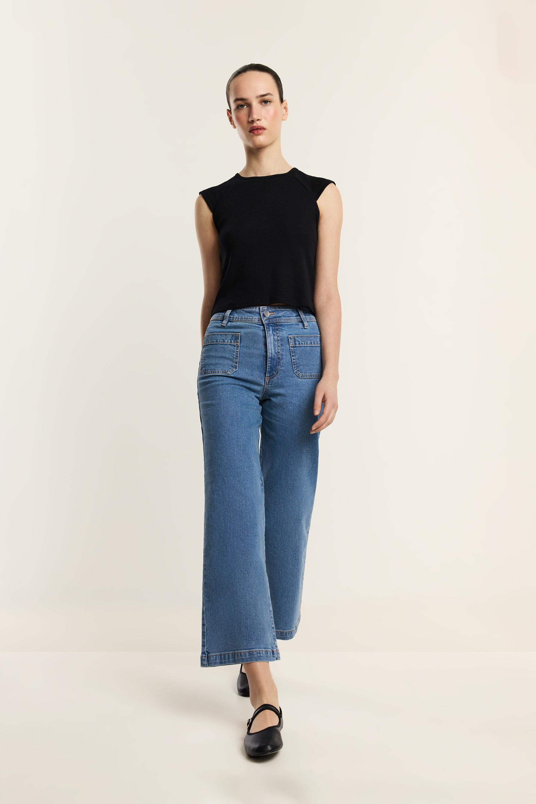 Stretch pocket jeans — PALE BLUE