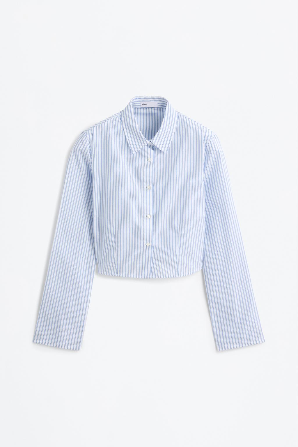 Cropped poplin shirt