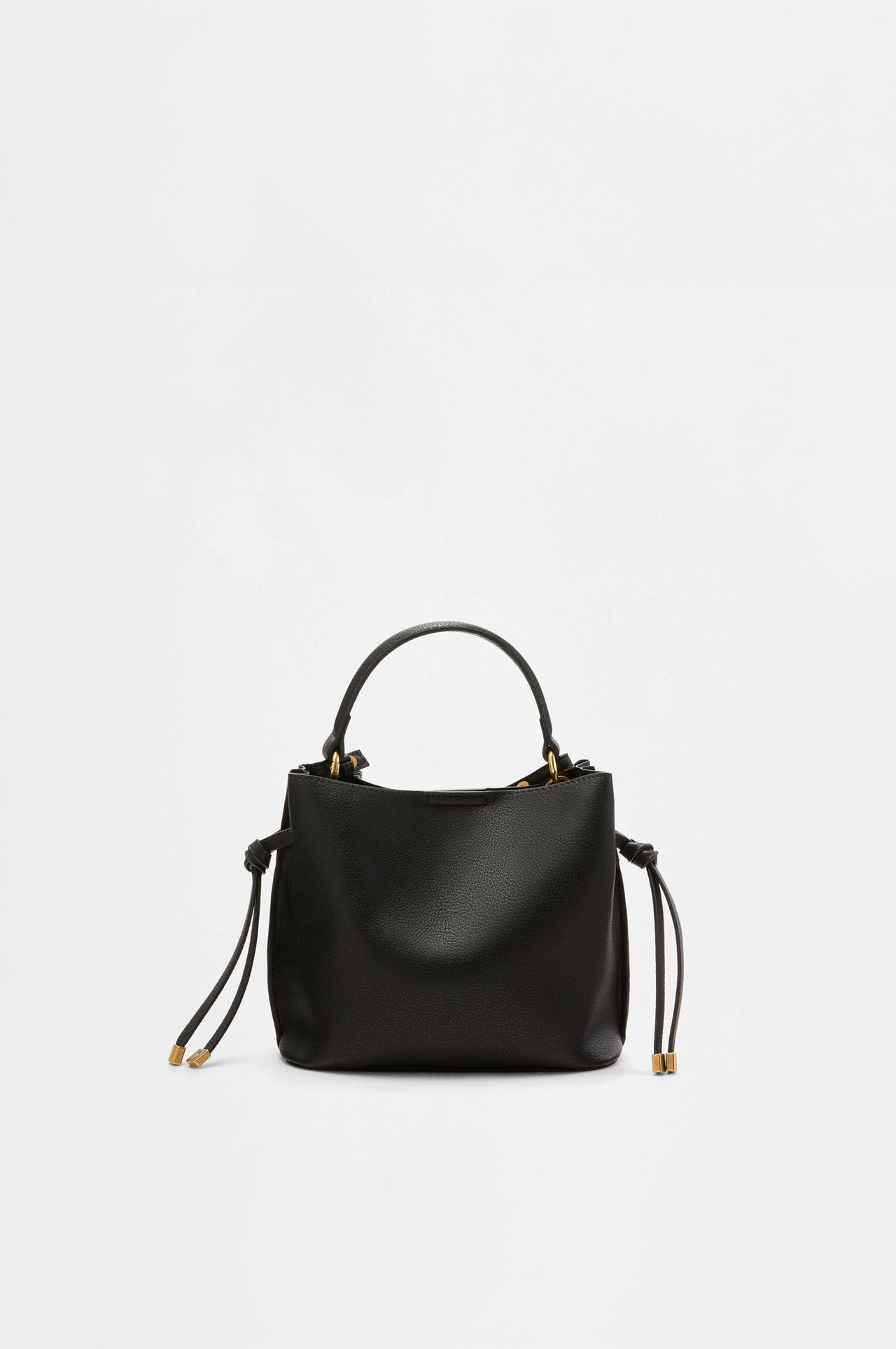 Bucket crossbody bag — BLACK