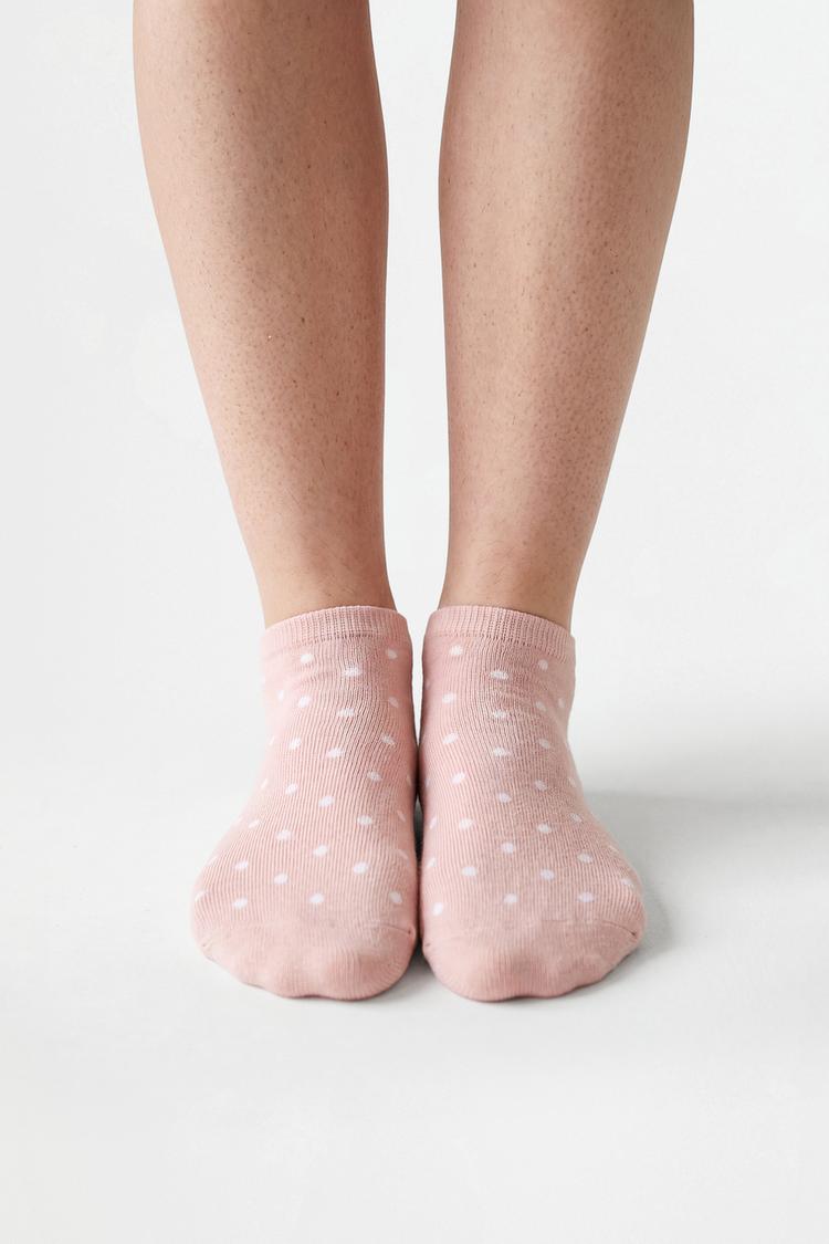 7-Pack of contrast ankle socks — BEIGE MARL