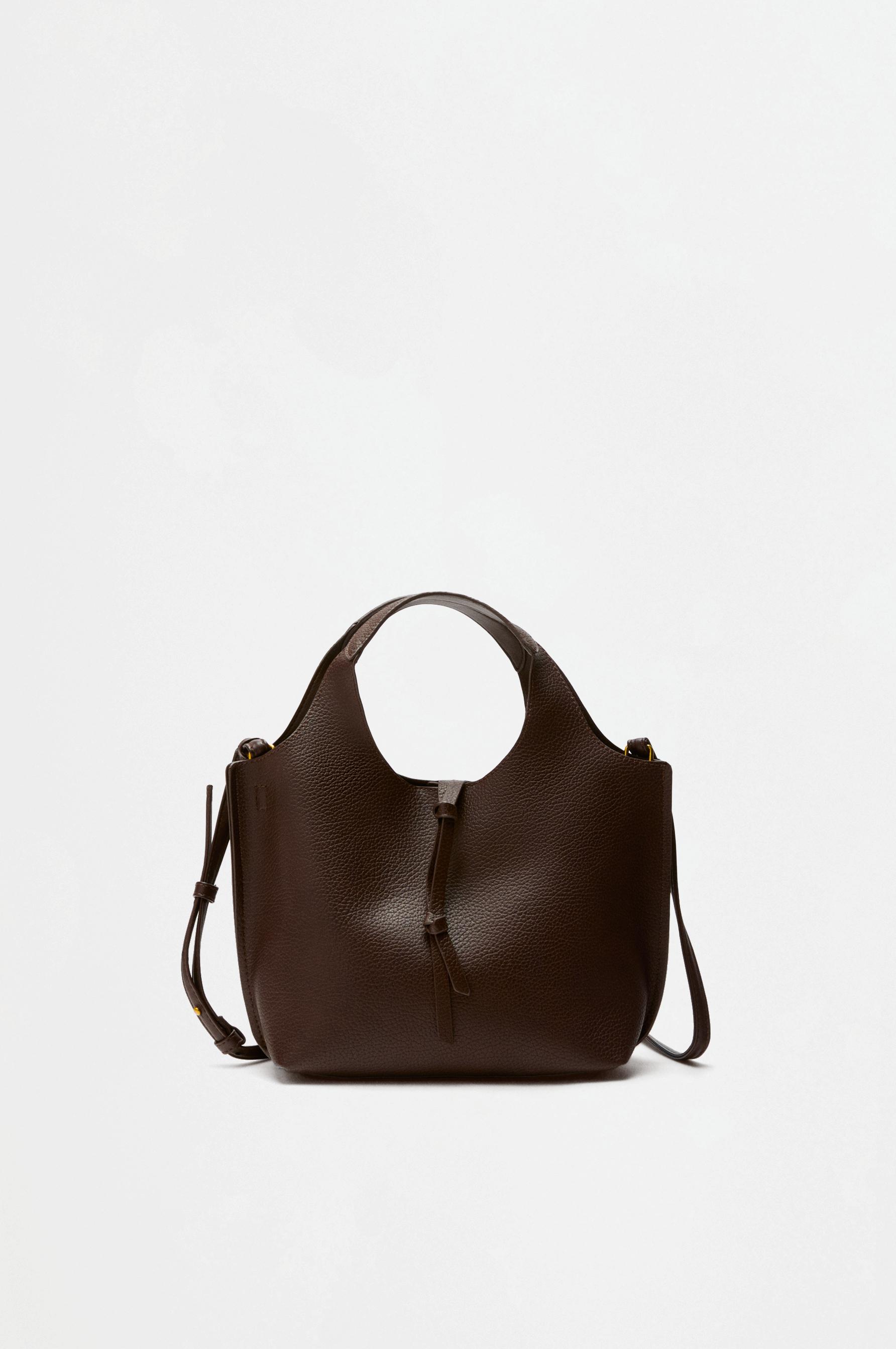 Mini shopper bag — BROWN