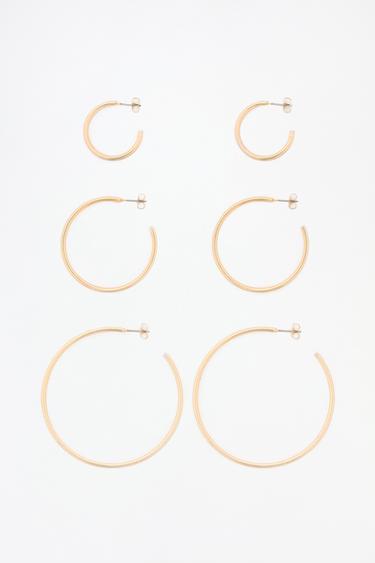 Pack of 3 hoop earrings — GOLD 1