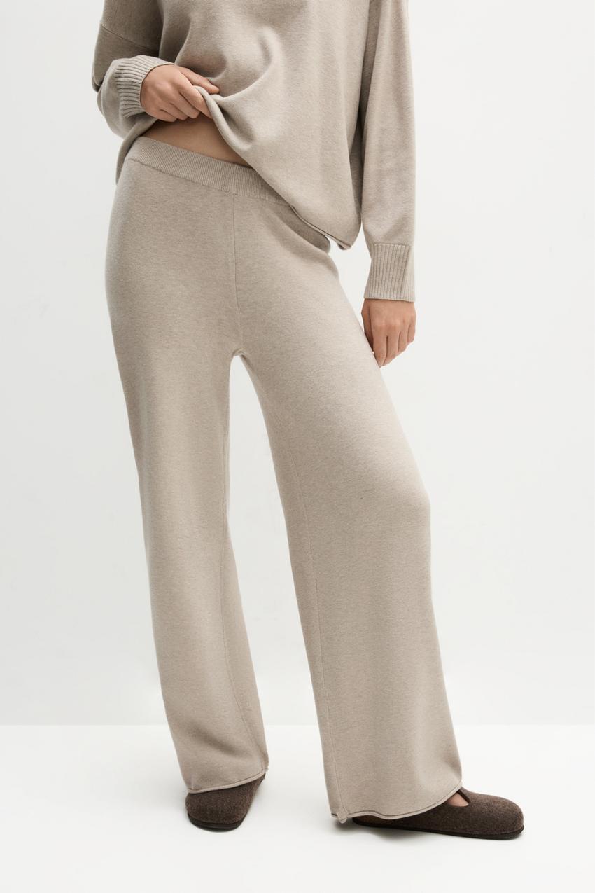 Pantalón holgado punto Anchos Pantalones ROPA Mujer