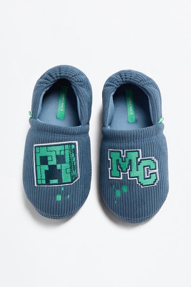 Minecraft closed house slippers — BLUE 3