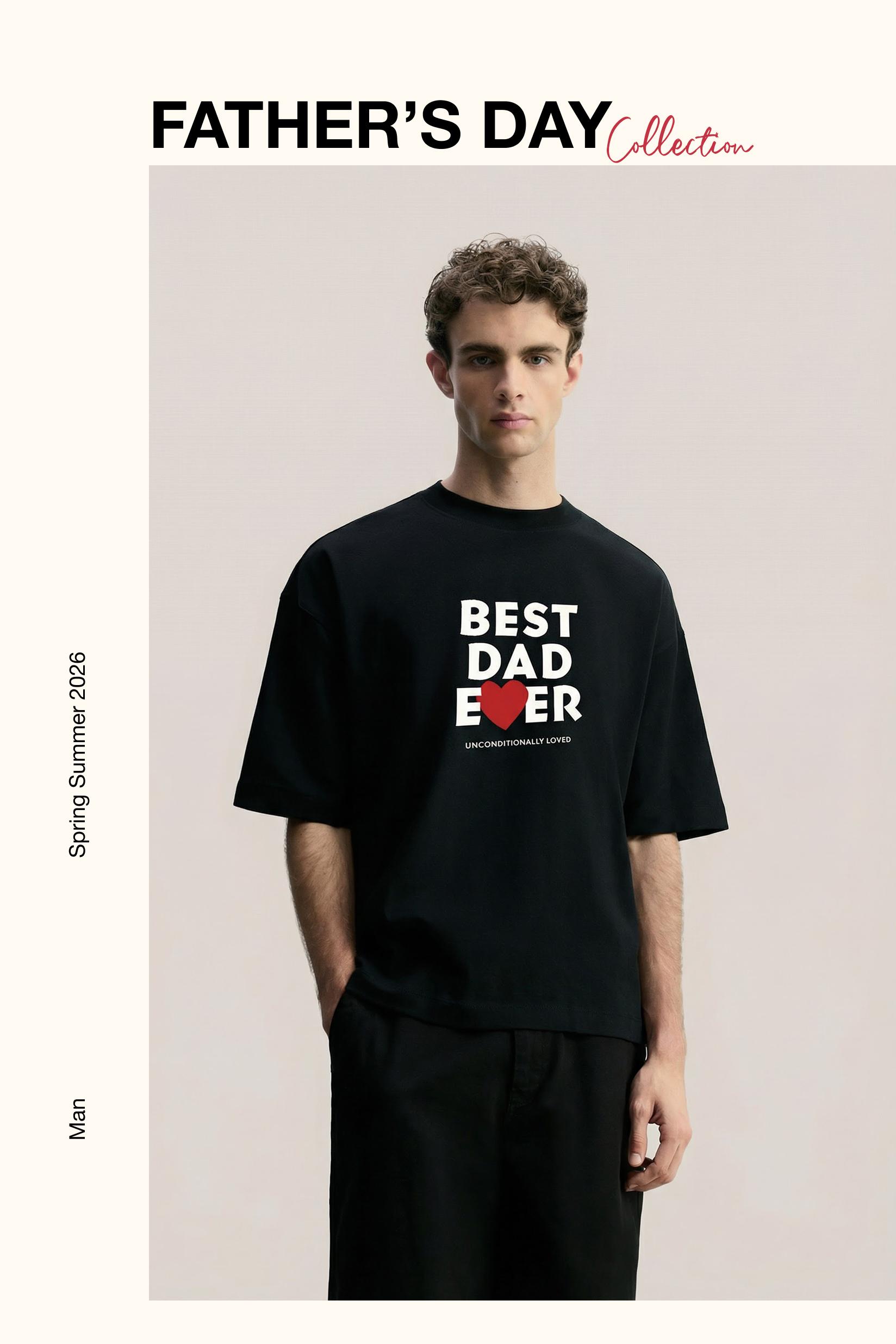 Oversize boxy fit T-shirt — BLACK
