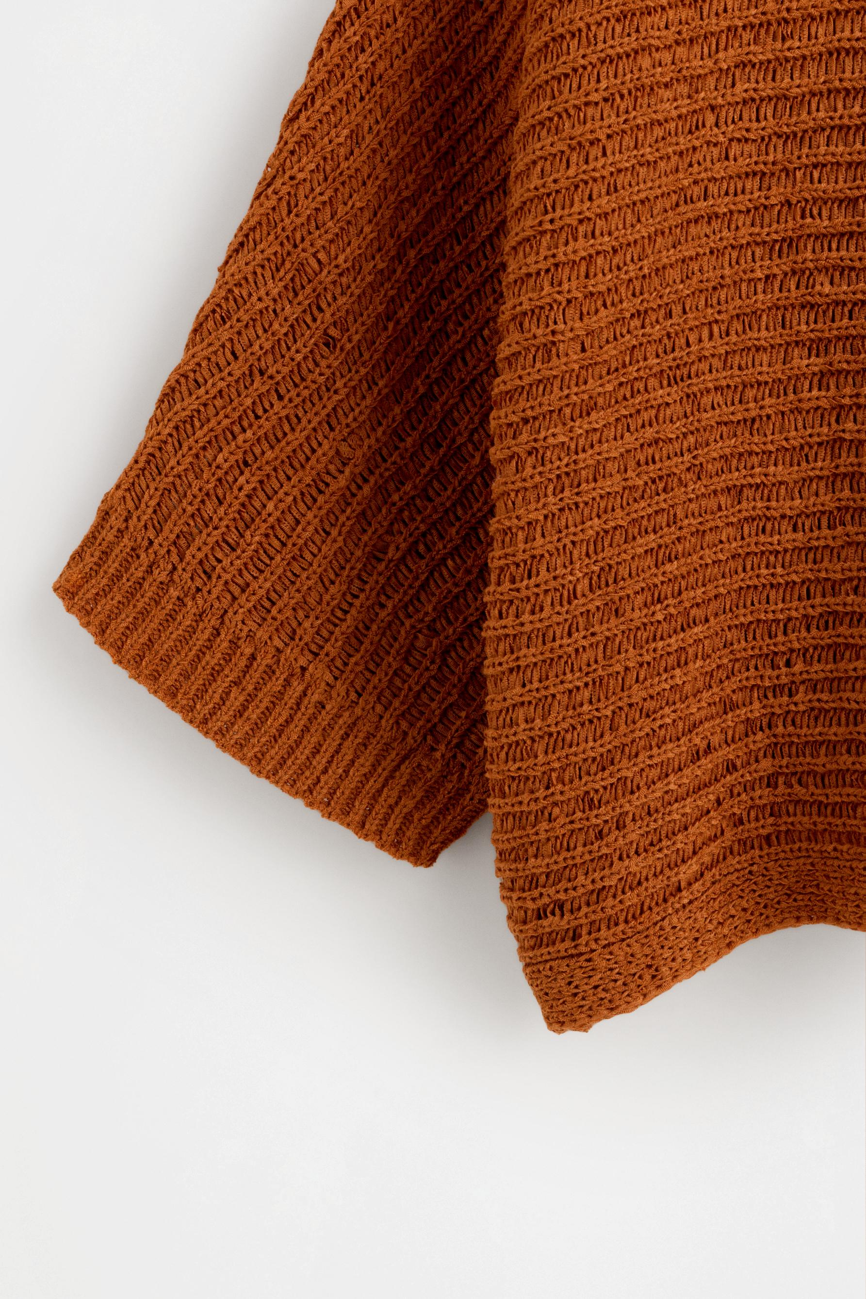 Oversize knit sweater — COPPER