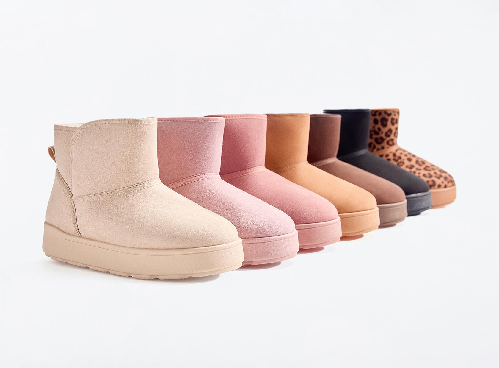 Lined ankle boot — BEIGE