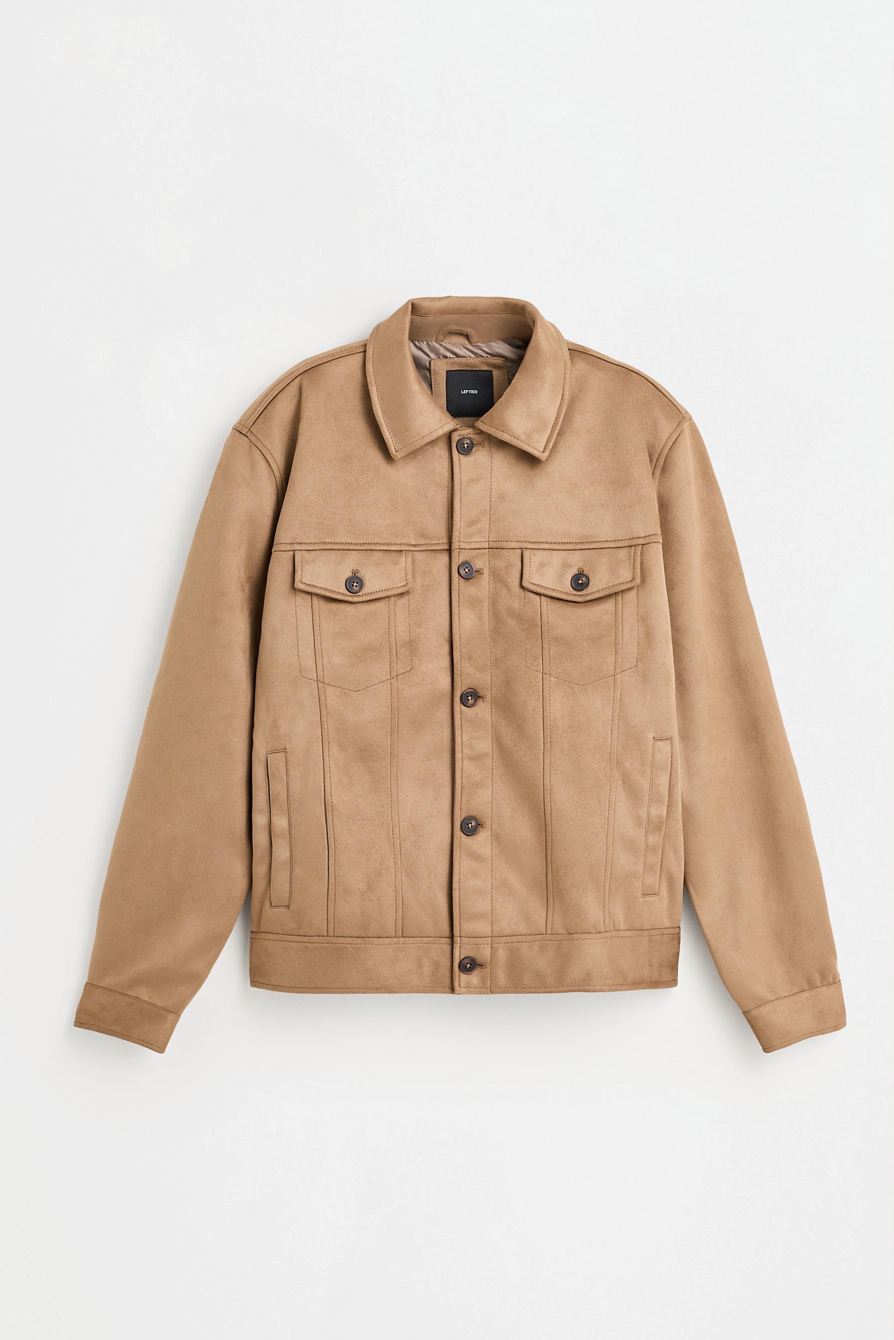 Faux suede jacket — BROWN