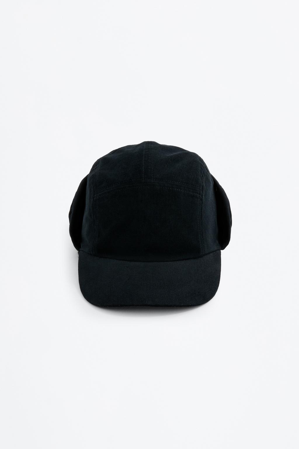 Shearling Earmuff Neck Flap Cap